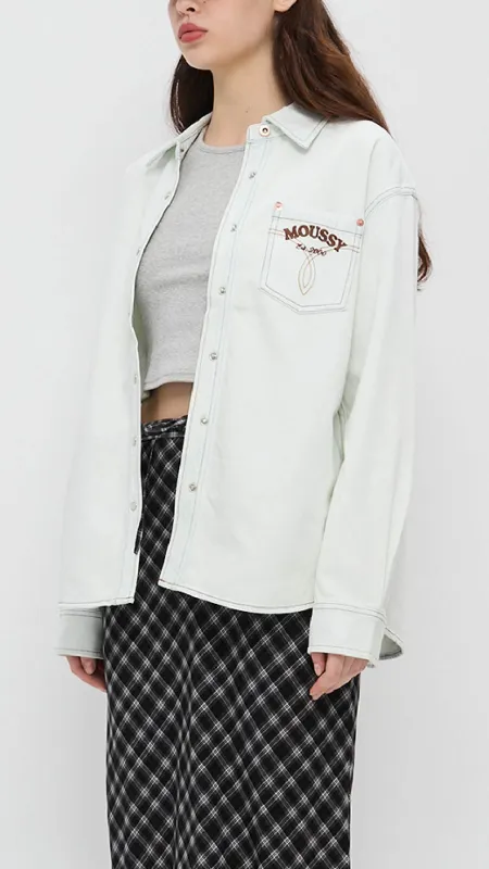 Logo Denim Shirt made by Moussy