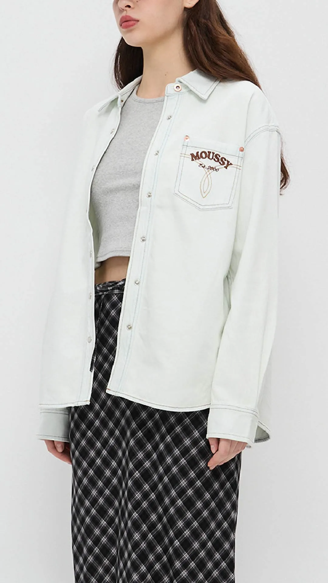 Logo Denim Shirt sold by INITIAL Fashion