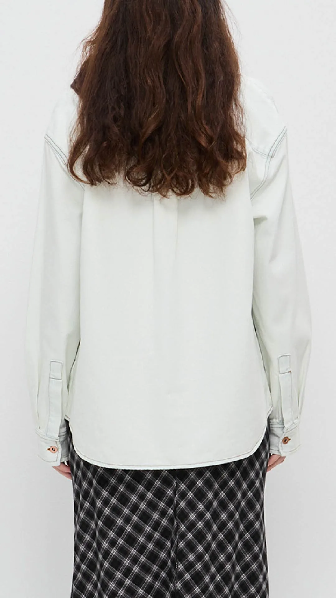 Logo Denim Shirt sold by INITIAL Fashion product image thumbnail 2