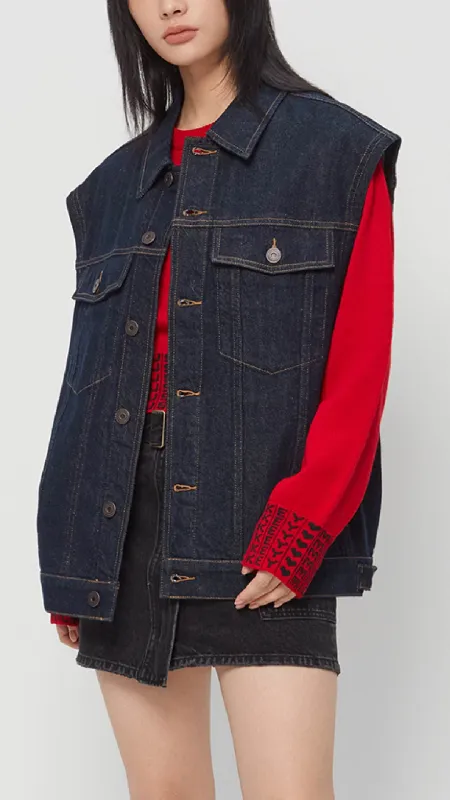 Denim Vest made by Moussy