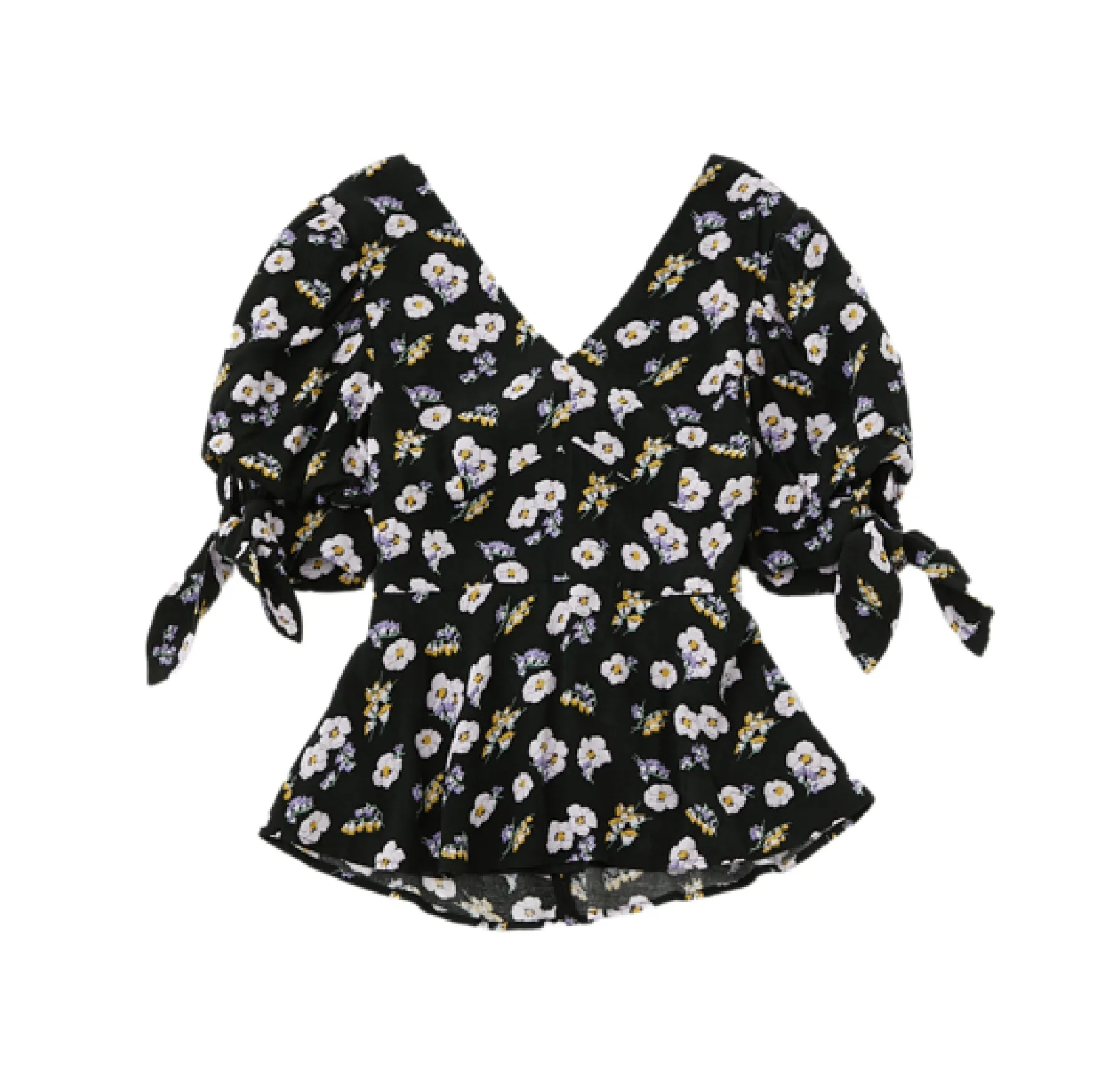 Floral Printed Ribbon Blouse sold by INITIAL Fashion product image thumbnail 5