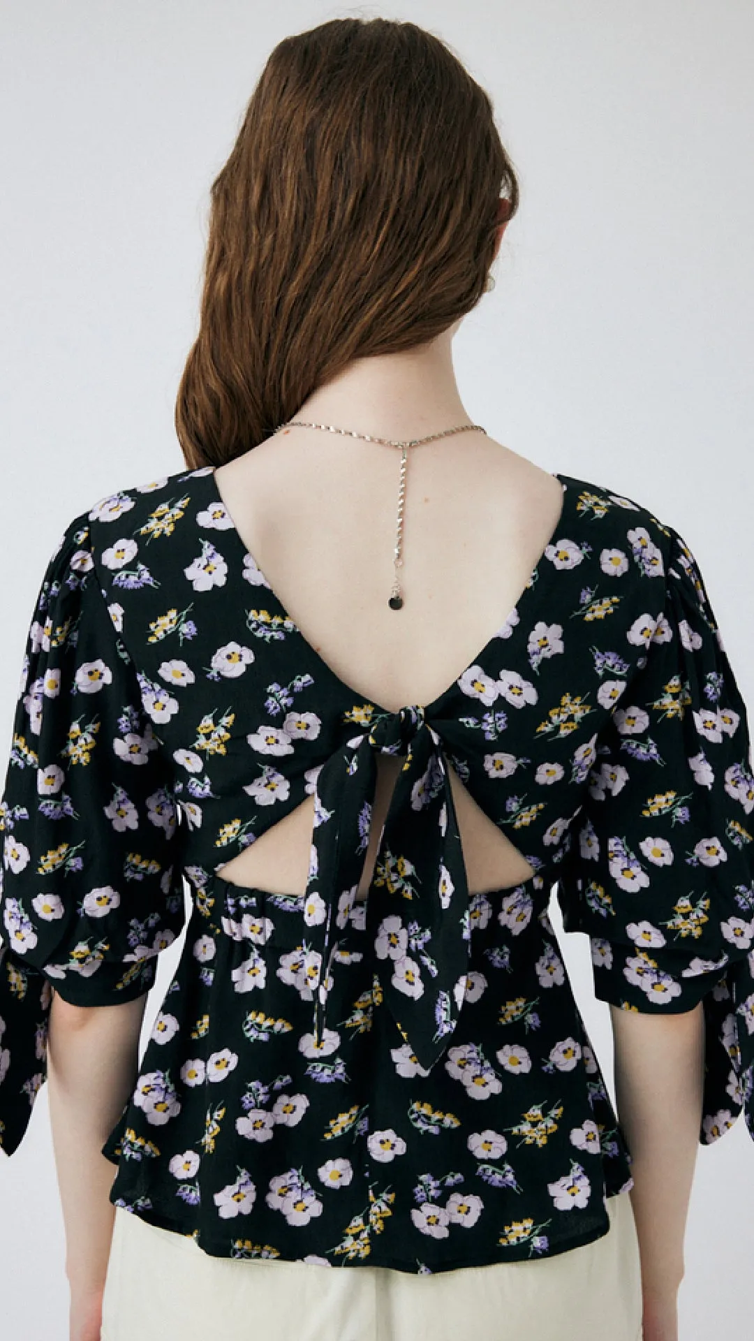 Floral Printed Ribbon Blouse sold by INITIAL Fashion product image thumbnail 2