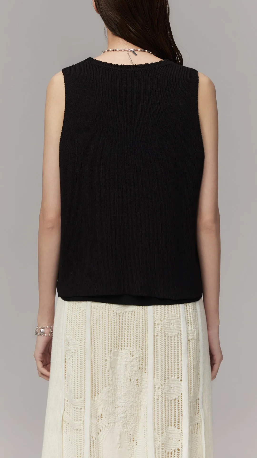 Panelled Knit Vest sold by INITIAL Fashion product image thumbnail 3