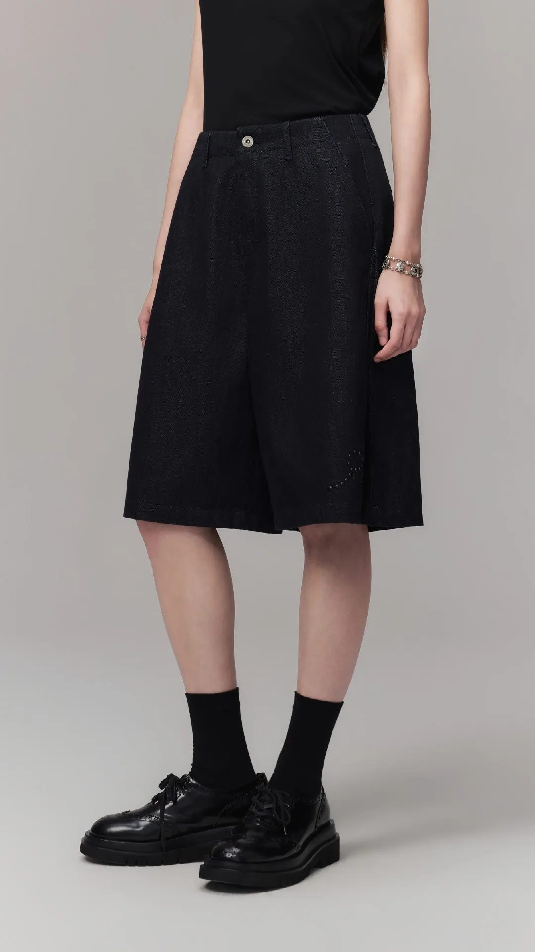 Two Tone Tuck Shorts sold by INITIAL Fashion product image thumbnail 2