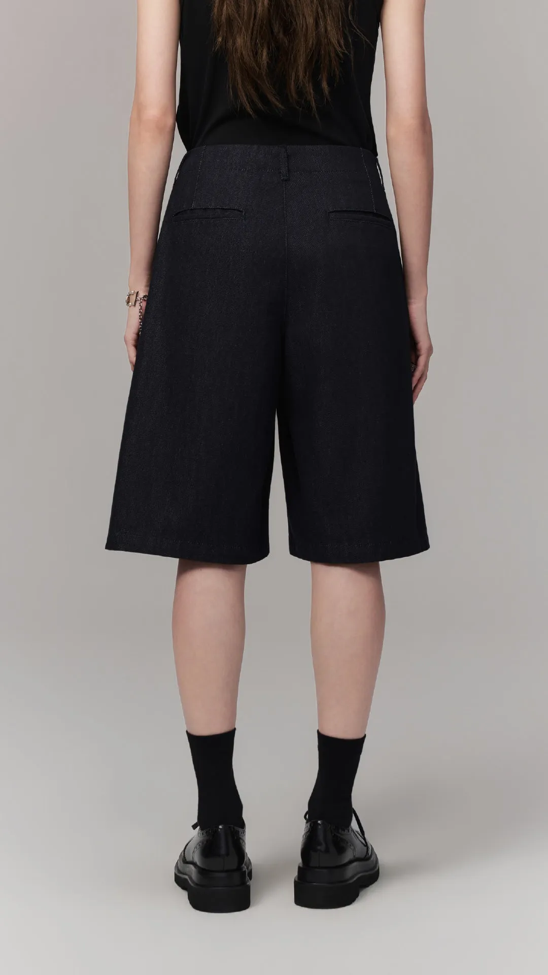 Two Tone Tuck Shorts sold by INITIAL Fashion product image thumbnail 4
