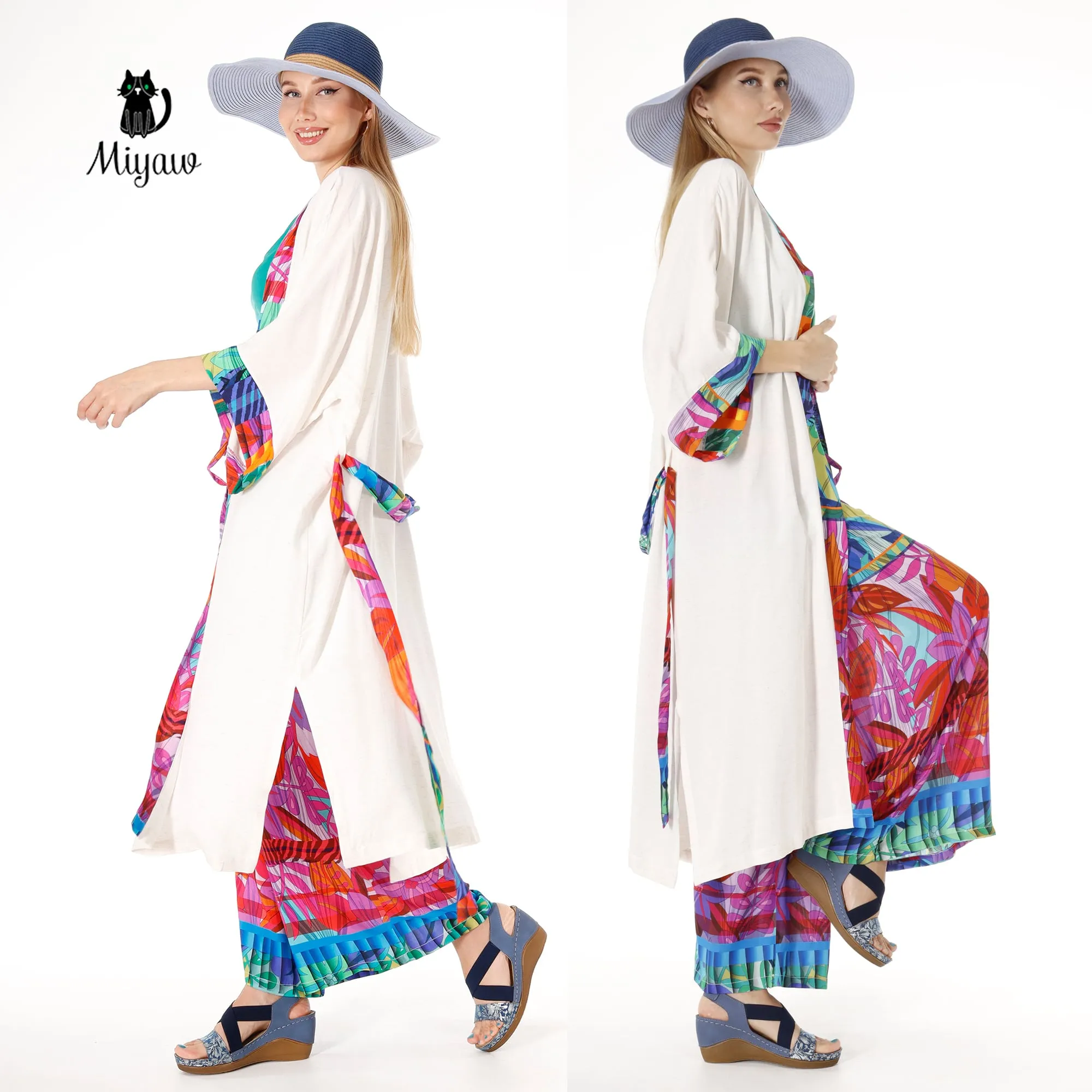 Boho Beach Kimono, Boho Kimono Cover Up sold by Miyaw Fashion product image thumbnail 2