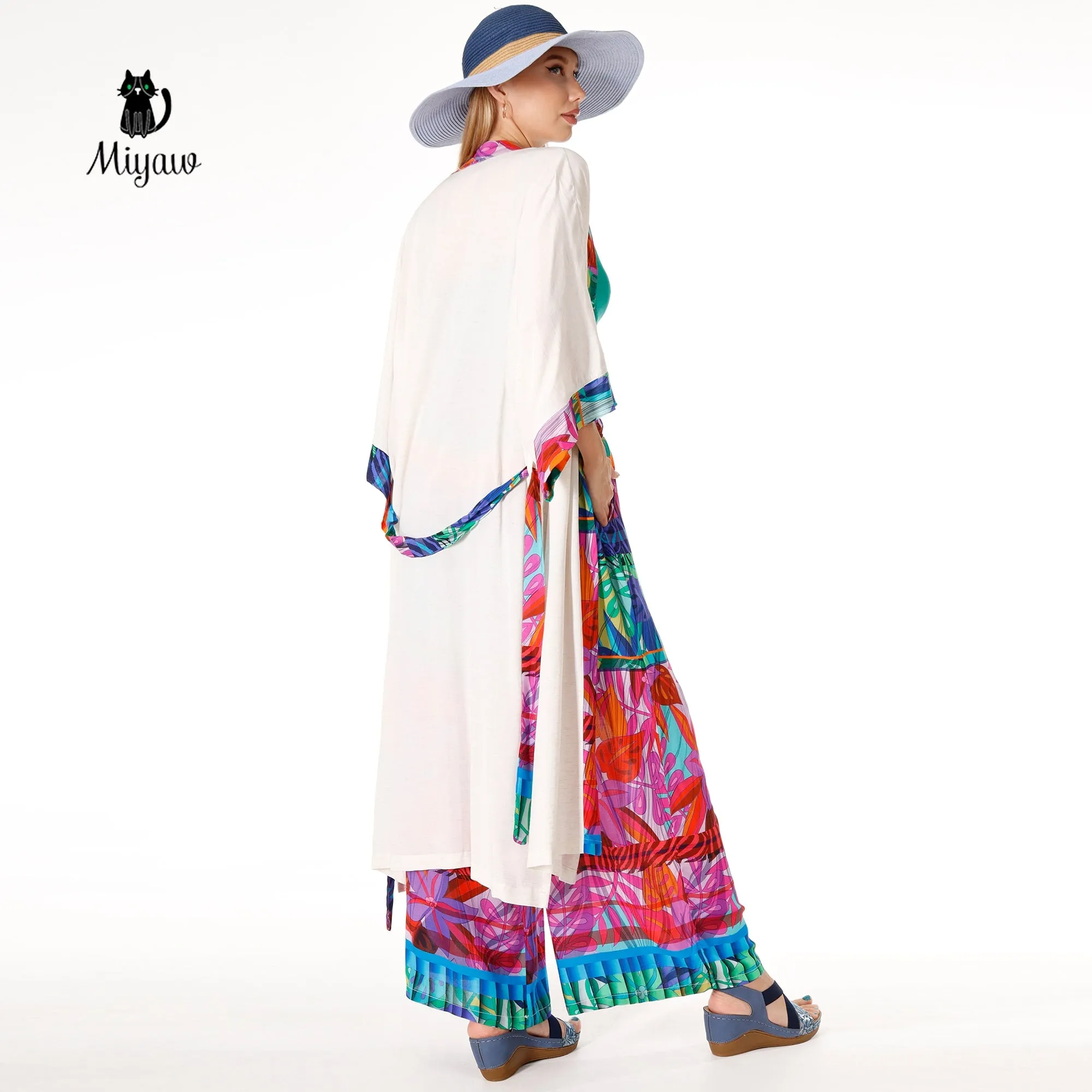 Boho Beach Kimono, Boho Kimono Cover Up sold by Miyaw Fashion product image thumbnail 3