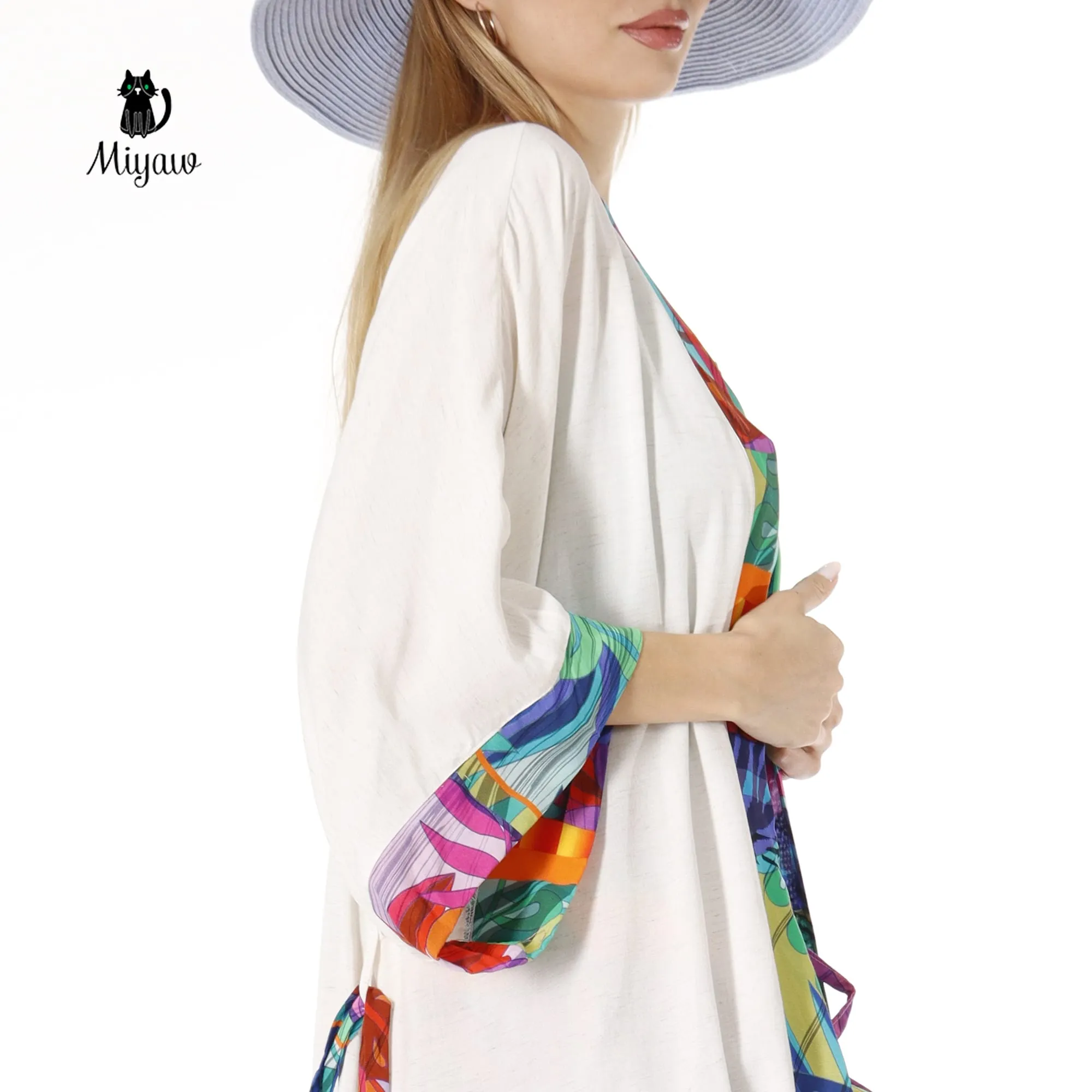 Boho Beach Kimono, Boho Kimono Cover Up sold by Miyaw Fashion product image thumbnail 4