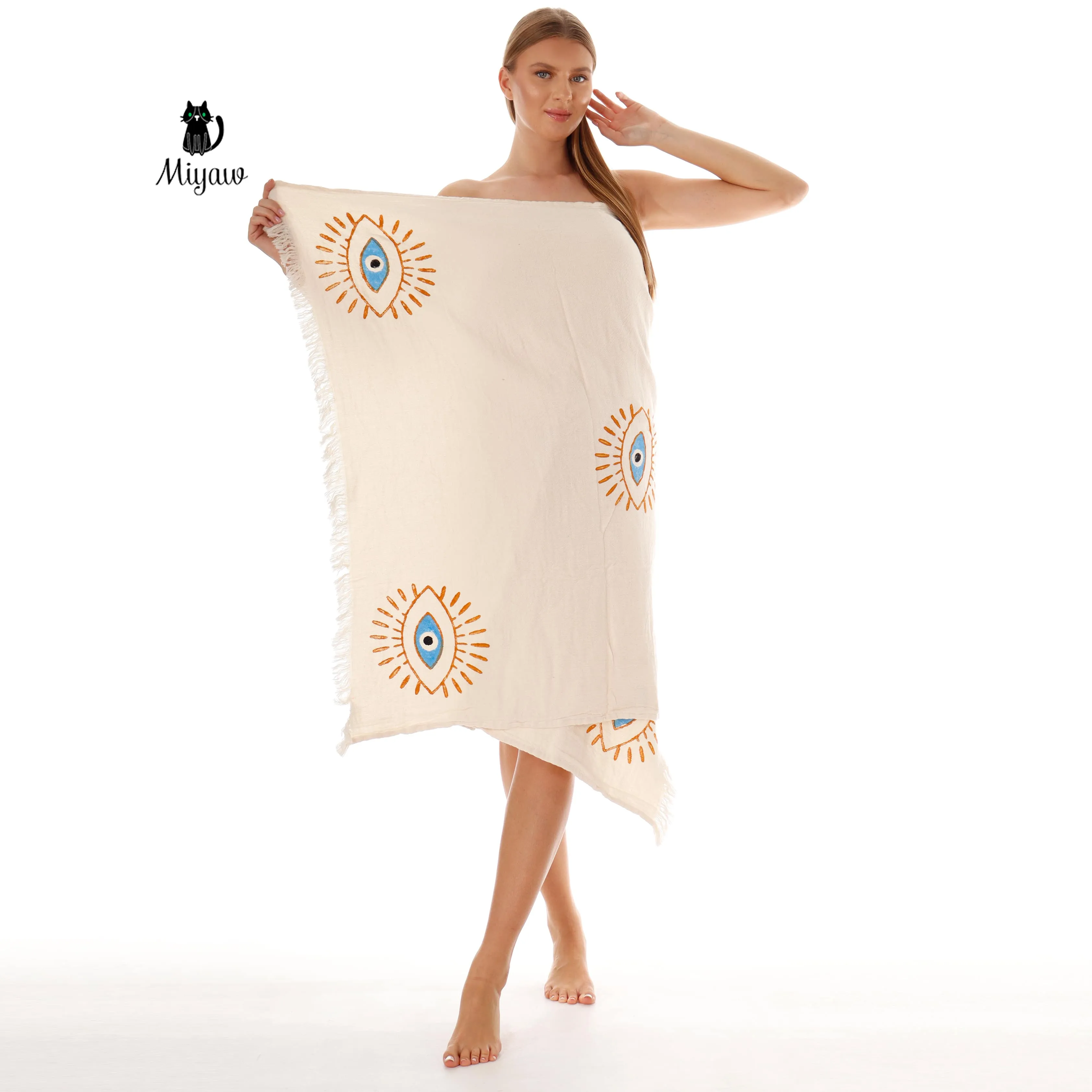 Boho Handcrafted Protective Eye Towel for Bath or Beach sold by Miyaw Fashion product image thumbnail 3