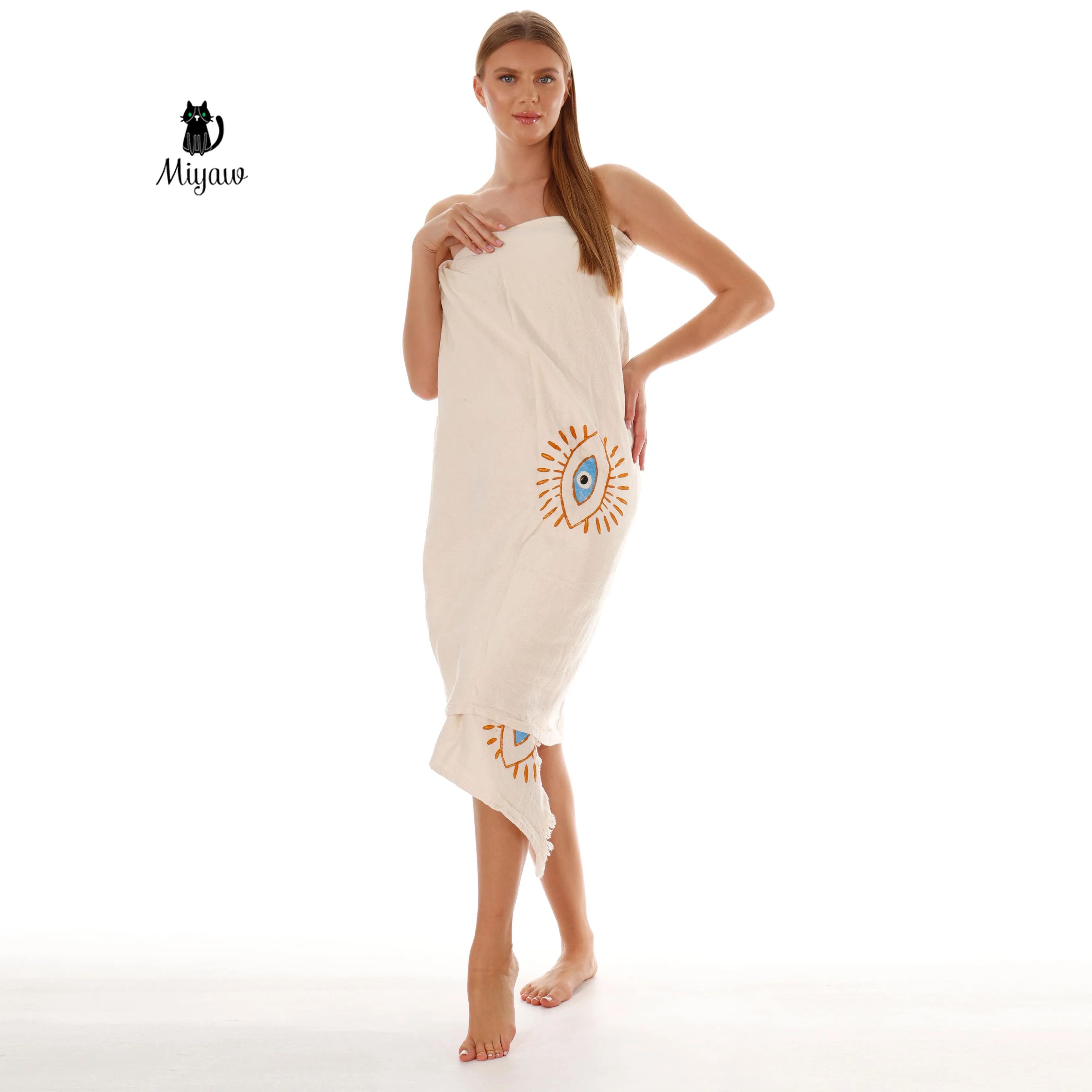 Boho Handcrafted Protective Eye Towel for Bath or Beach sold by Miyaw Fashion product image thumbnail 4