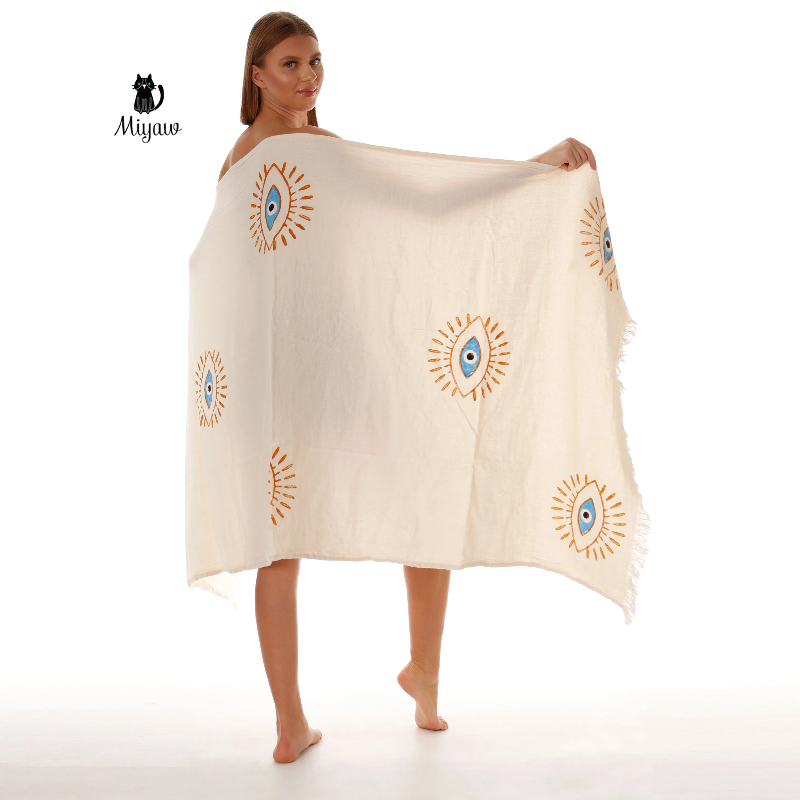 Boho Handcrafted Protective Eye Towel for Bath or Beach sold by Miyaw Fashion product image thumbnail 5