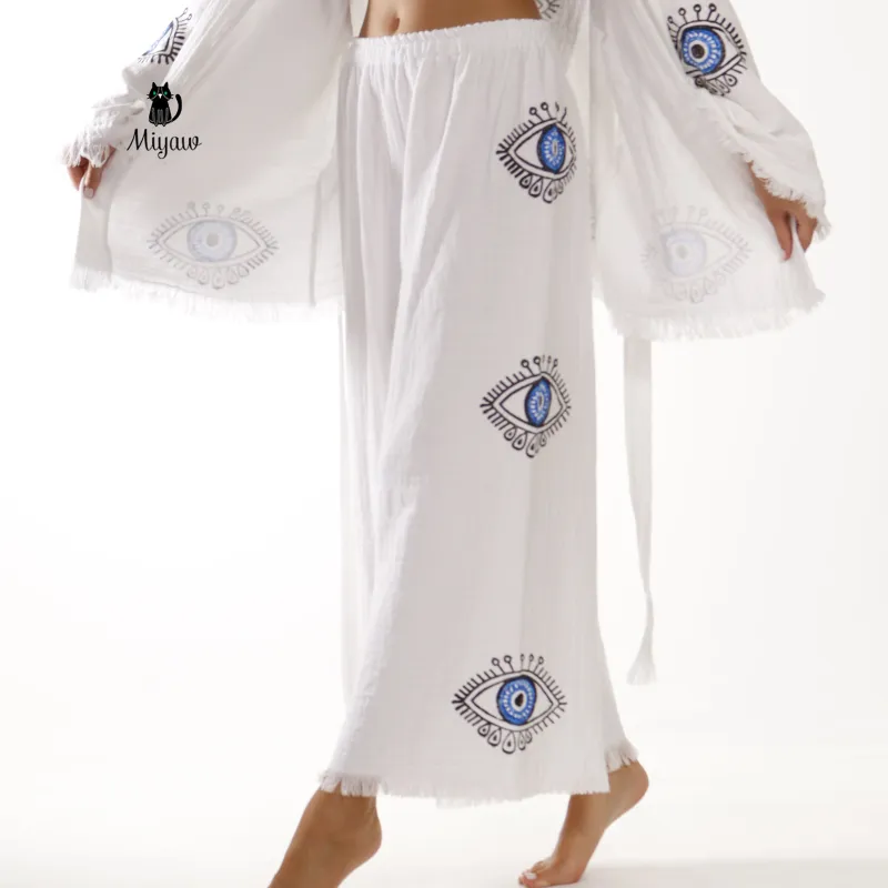 Wide-Leg Loose Cotton Pants for Ladies – Effortless Style sold by Miyaw Fashion