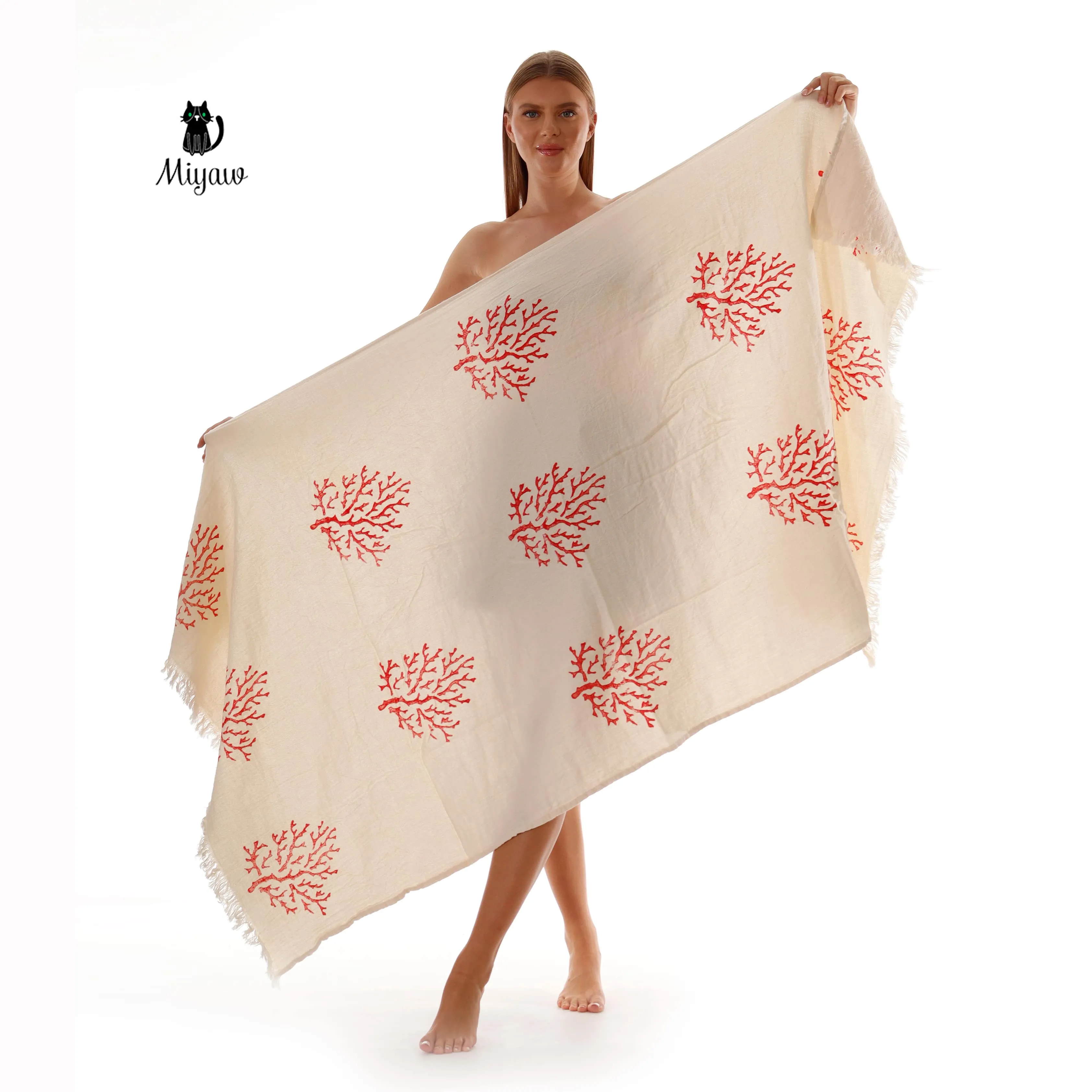 Wholesale Large Cotton Bath & Beach Towel – Luxury for US Boutiques sold by Miyaw Fashion product image thumbnail 2