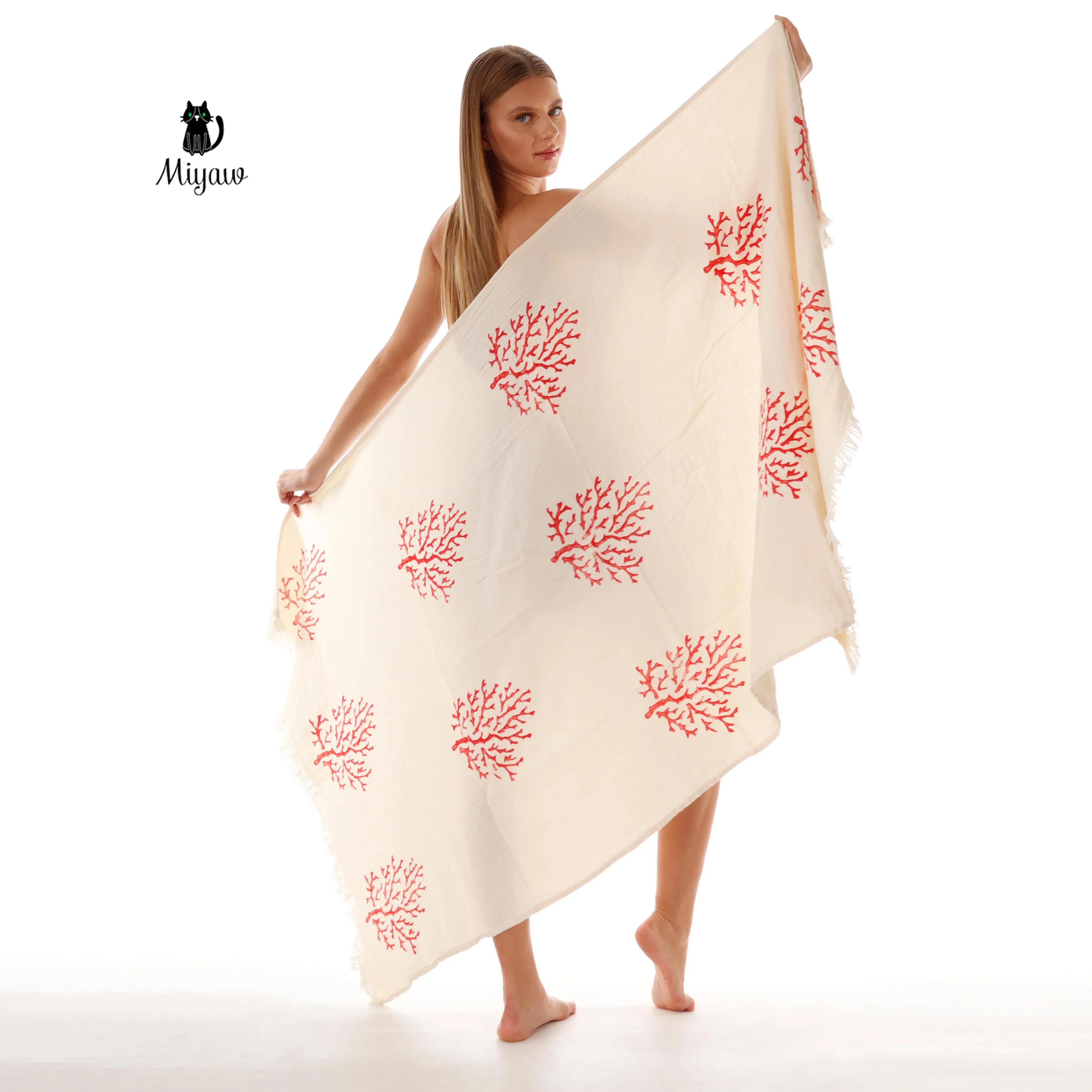 Wholesale Large Cotton Bath & Beach Towel – Luxury for US Boutiques sold by Miyaw Fashion product image thumbnail 3