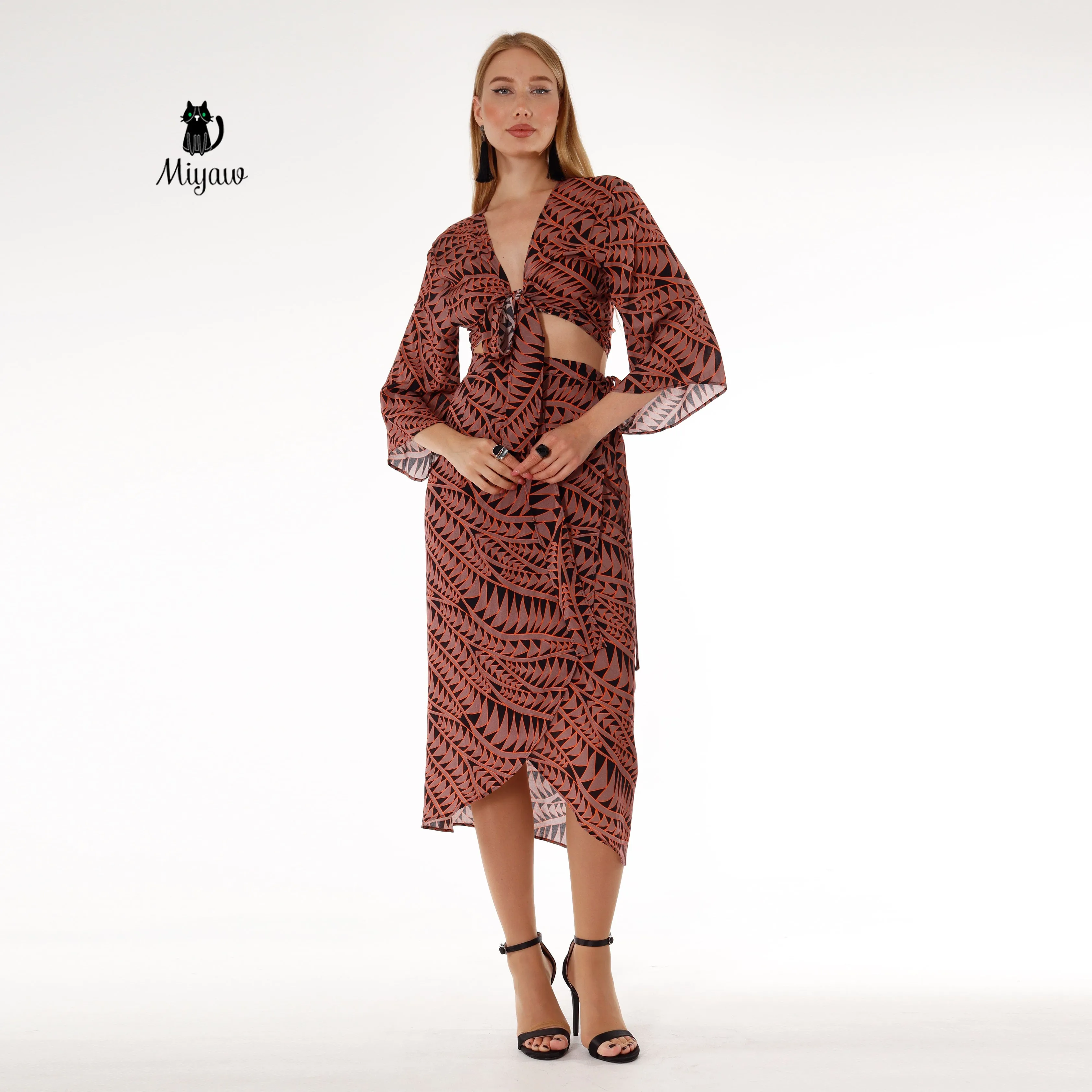 Boho Chic Matching Crop Top and Skirt Set - Beach Outfit sold by Miyaw Fashion product image thumbnail 5