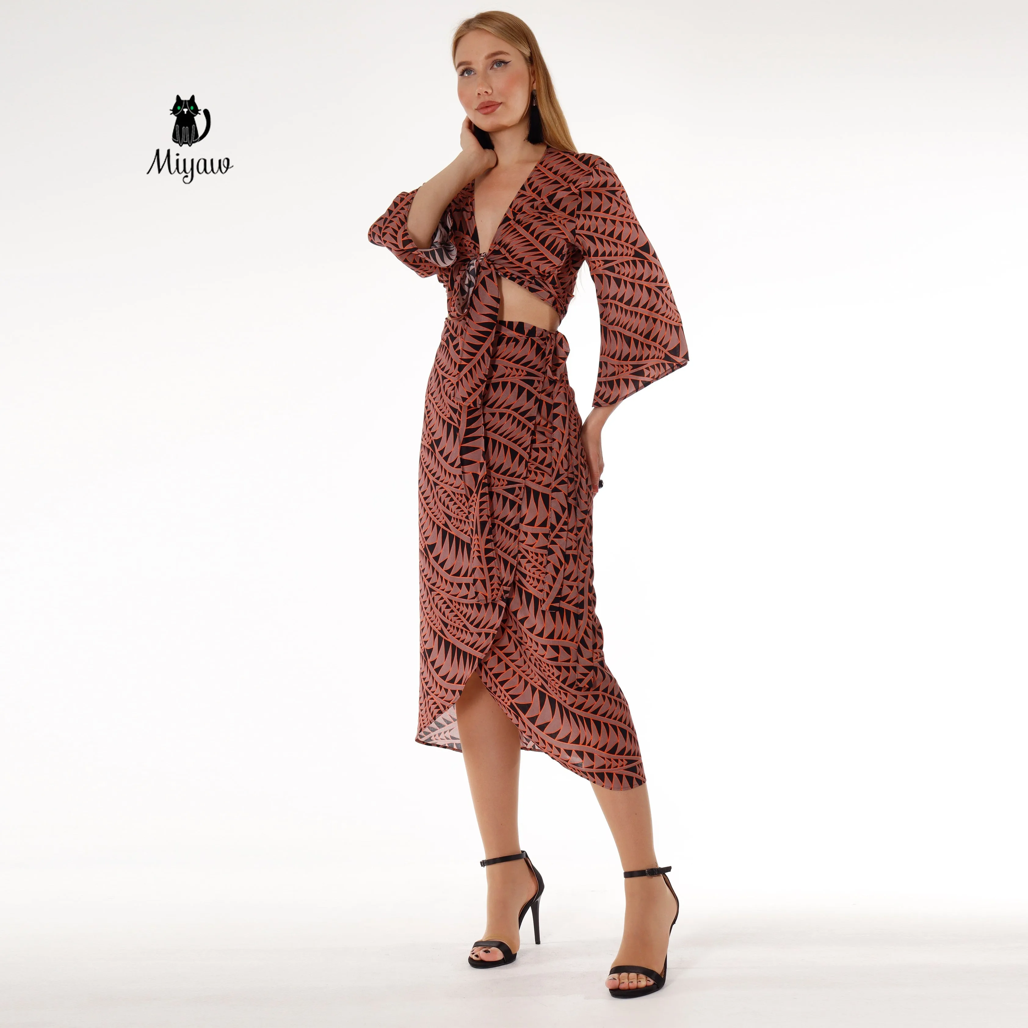 Boho Chic Matching Crop Top and Skirt Set - Beach Outfit sold by Miyaw Fashion product image thumbnail 4