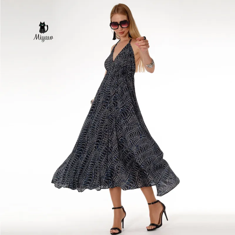 Effortlessly Elegant Long Dress for Resort Vacations sold by Miyaw Fashion