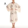 Boho Handcrafted Aztec-stamped Beach Kimono - Long Sleeve Bathrobe for Bohemian Lovers sold by Miyaw Fashion