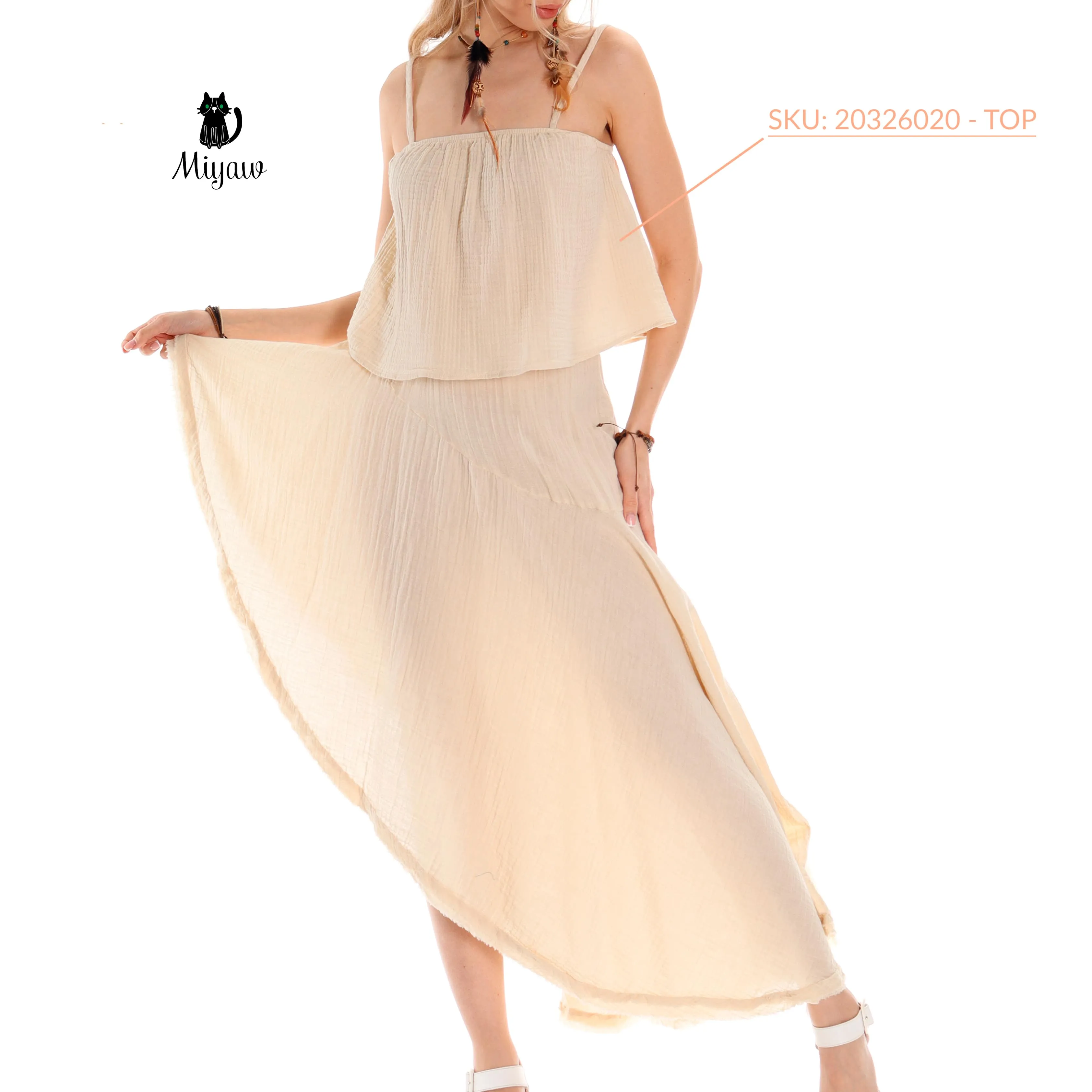Discover the Best Organic Cotton Skirt for Sustainable Fashion sold by Miyaw Fashion