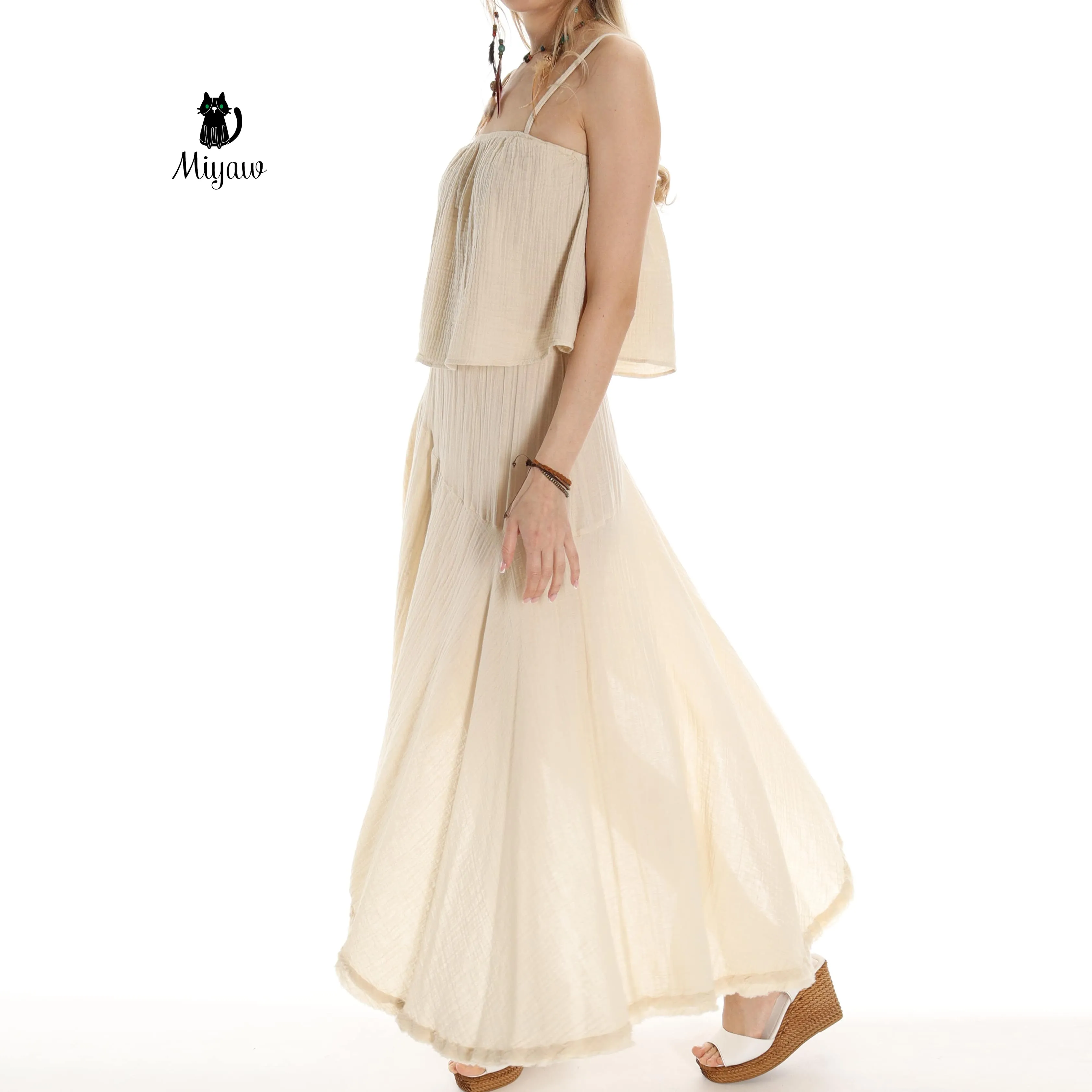 Discover the Best Organic Cotton Skirt for Sustainable Fashion sold by Miyaw Fashion product image thumbnail 3