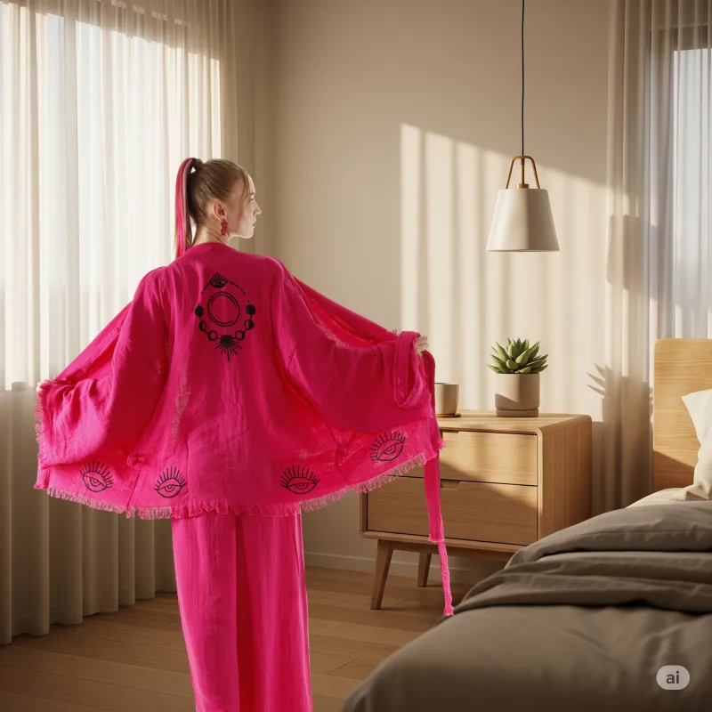 Cotton pj Sets, Pink Pajama Sets, Cotton Lounge Sets sold by Miyaw Fashion