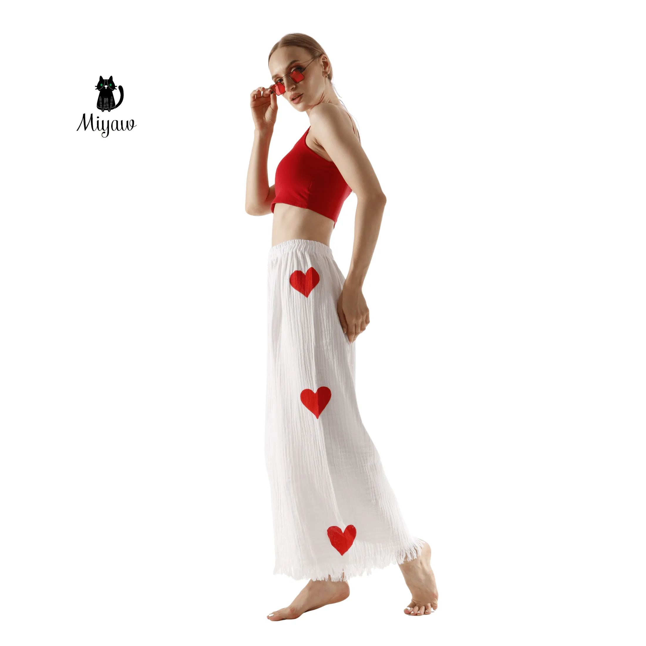Cotton Heart PJ Pants – Cozy Pajama Bottom for Women sold by Miyaw Fashion product image thumbnail 5