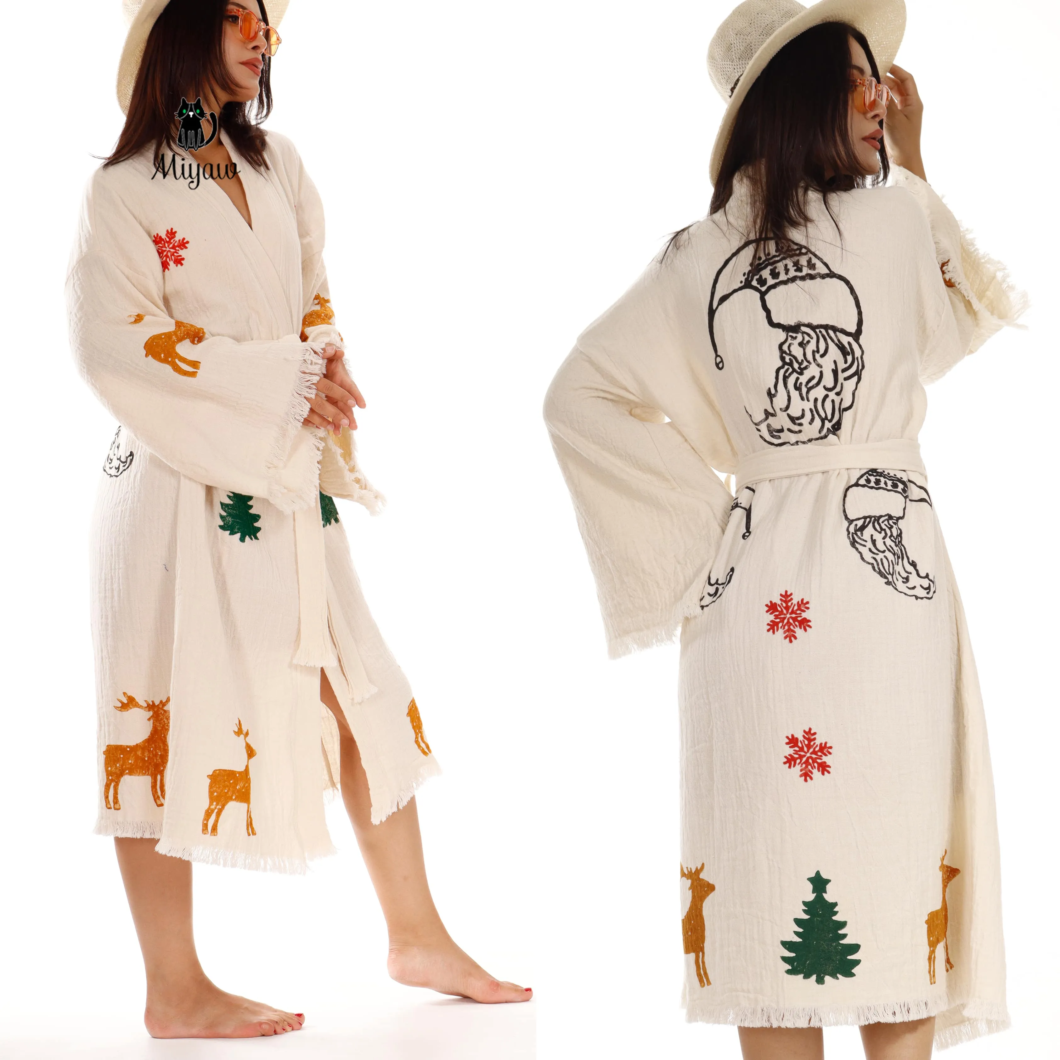 Christmas Tree Kimono Robe – Unique Christmas Gift Idea sold by Miyaw Fashion product image thumbnail 5