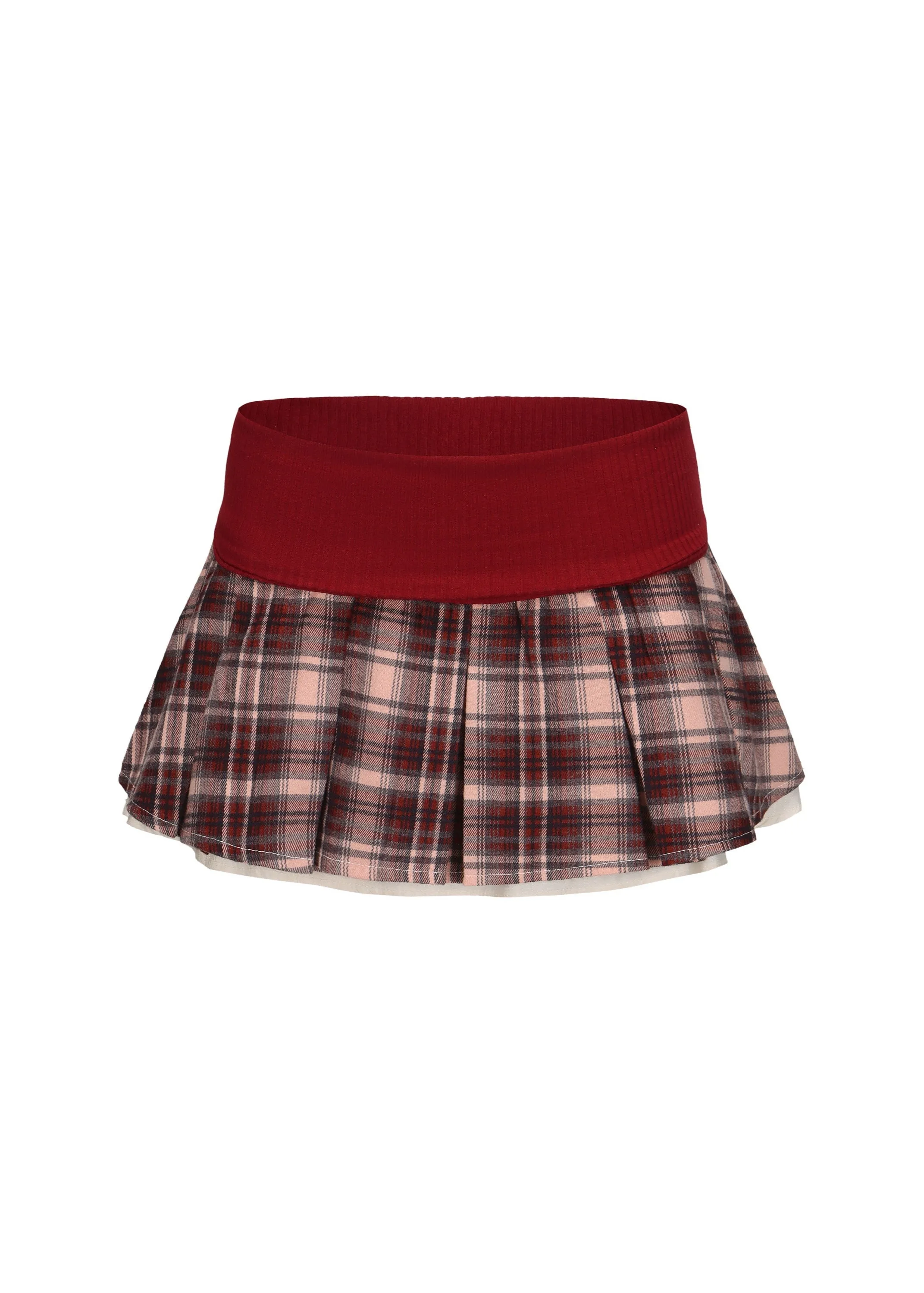 Detention Tease Plaid Mini Skirt - Red sold by ROSEMA.ESE