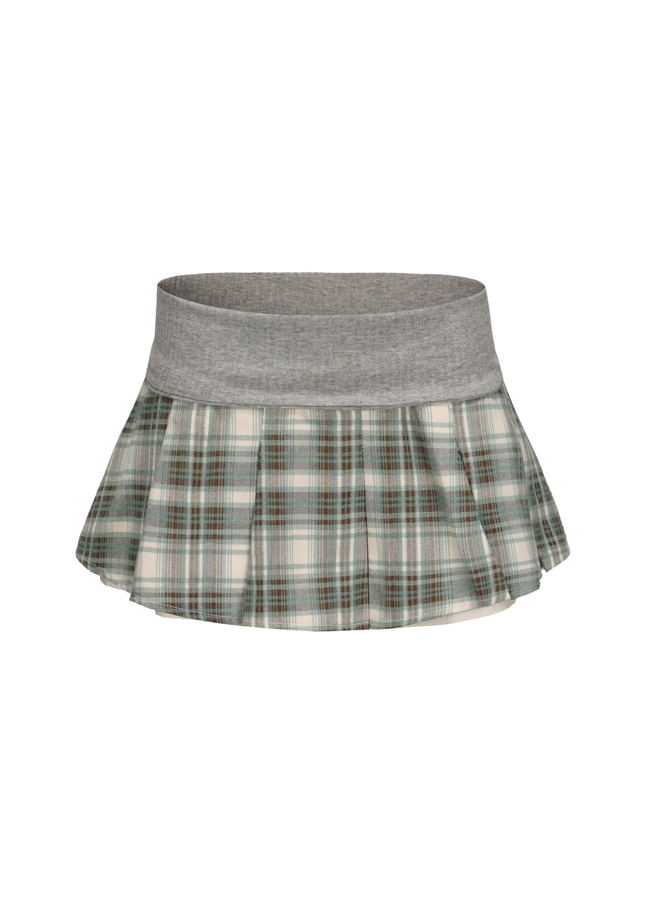 Detention Tease Plaid Mini Skirt - Green sold by ROSEMA.ESE
