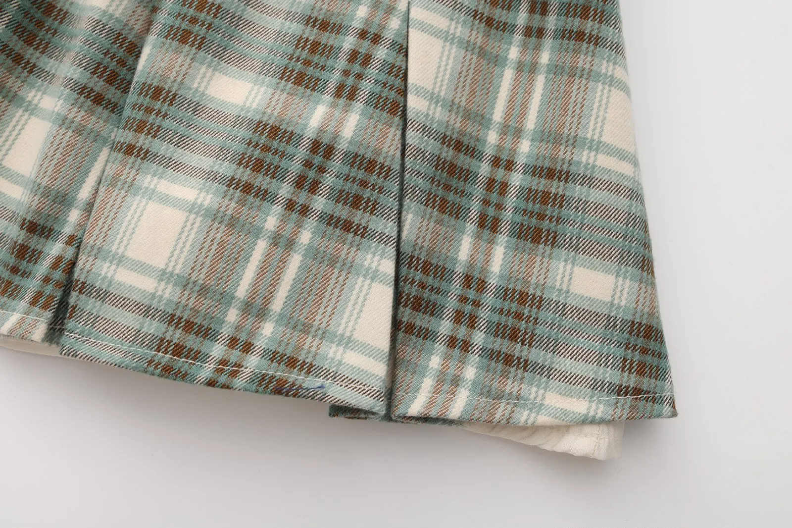 Detention Tease Plaid Mini Skirt - Green sold by ROSEMA.ESE product image thumbnail 4