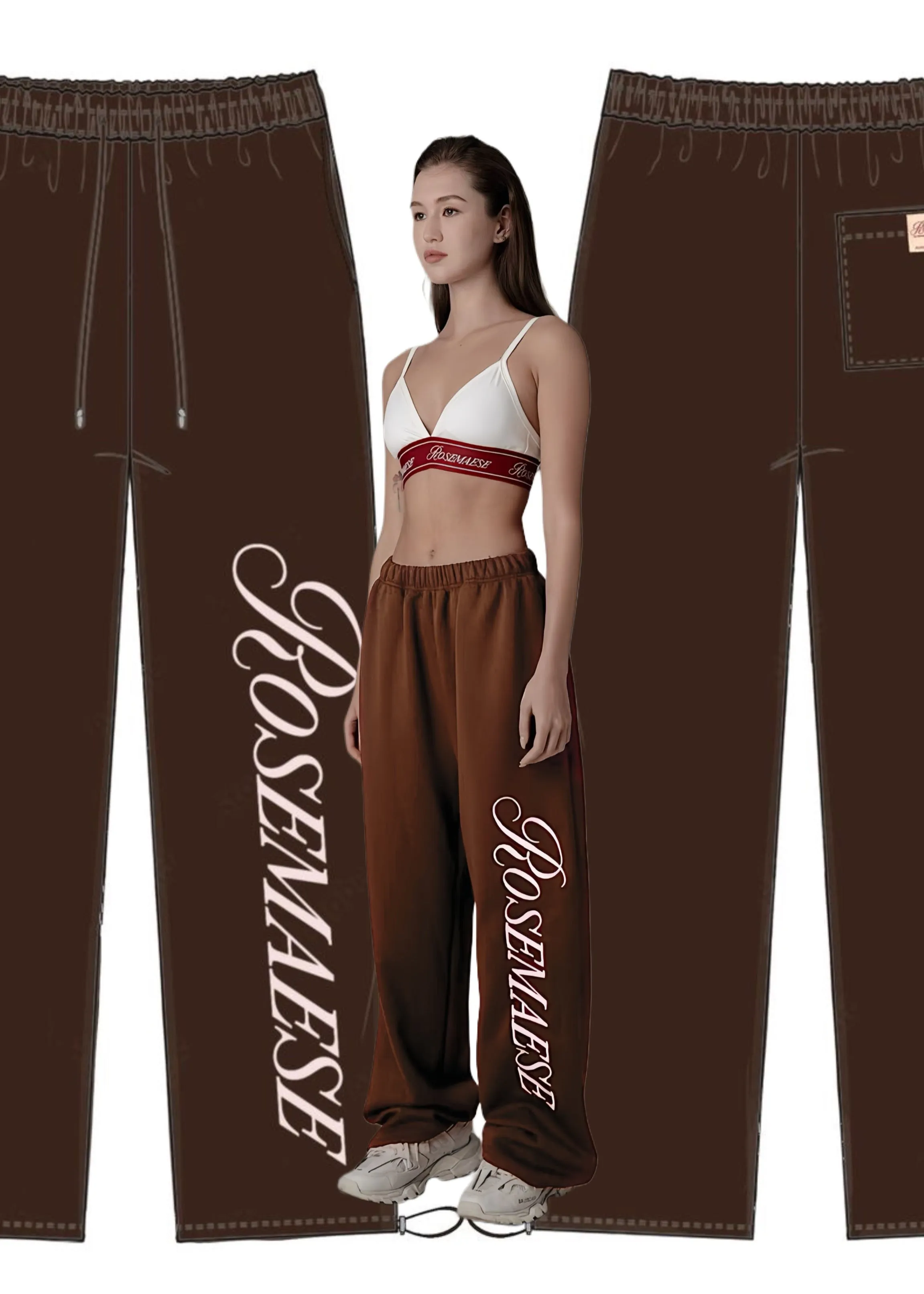 Classy Sport Pants - Brown Pre-order sold by ROSEMA.ESE