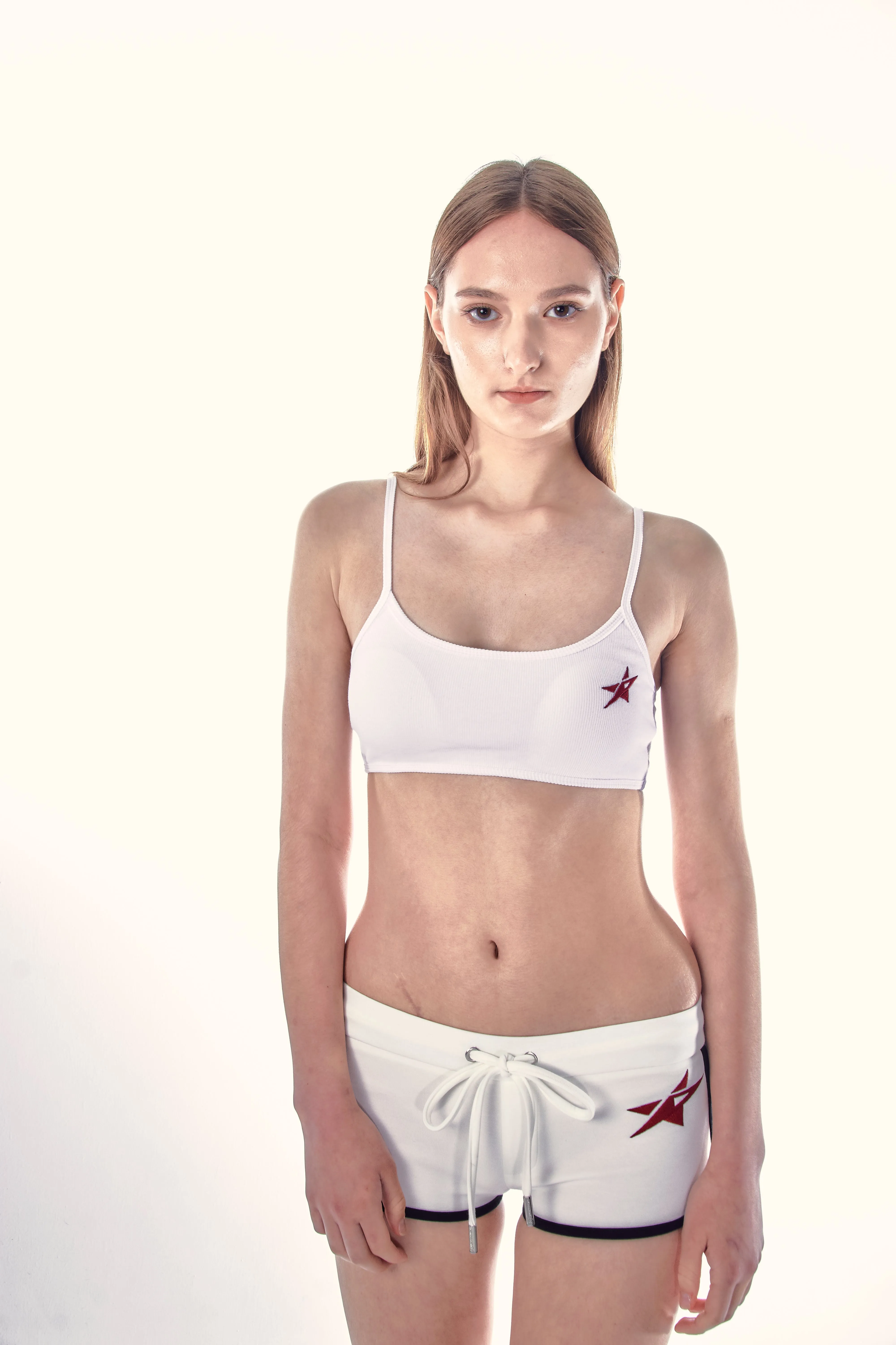 Studio Star Crop Tank - White sold by ROSEMA.ESE product image thumbnail 3