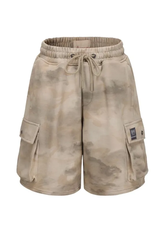 Cotton Parachute Short Pants- Light Camo sold by ROSEMA.ESE