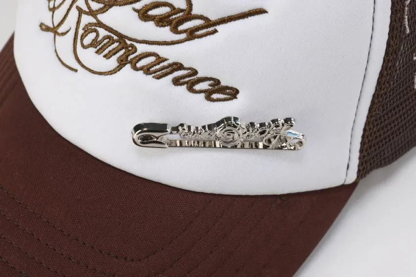 Silver Rose Pin Baseball Cap - Brown sold by ROSEMA.ESE product image thumbnail 3