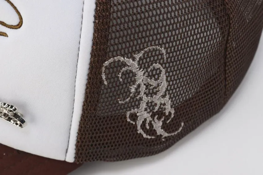 Silver Rose Pin Baseball Cap - Brown sold by ROSEMA.ESE product image thumbnail 2