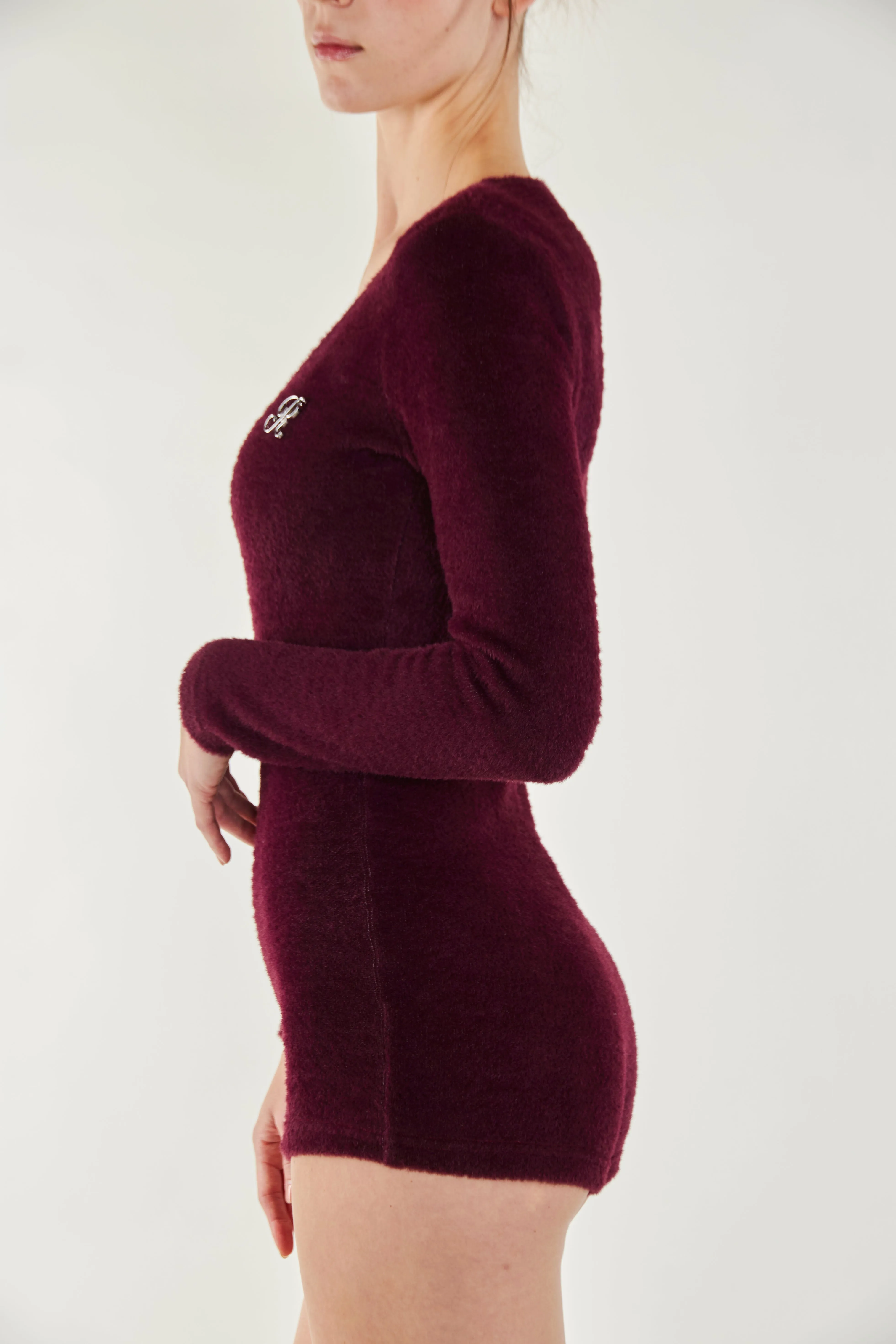 Cozy Darling Bodysuit - Wine Red sold by ROSEMA.ESE product image thumbnail 2