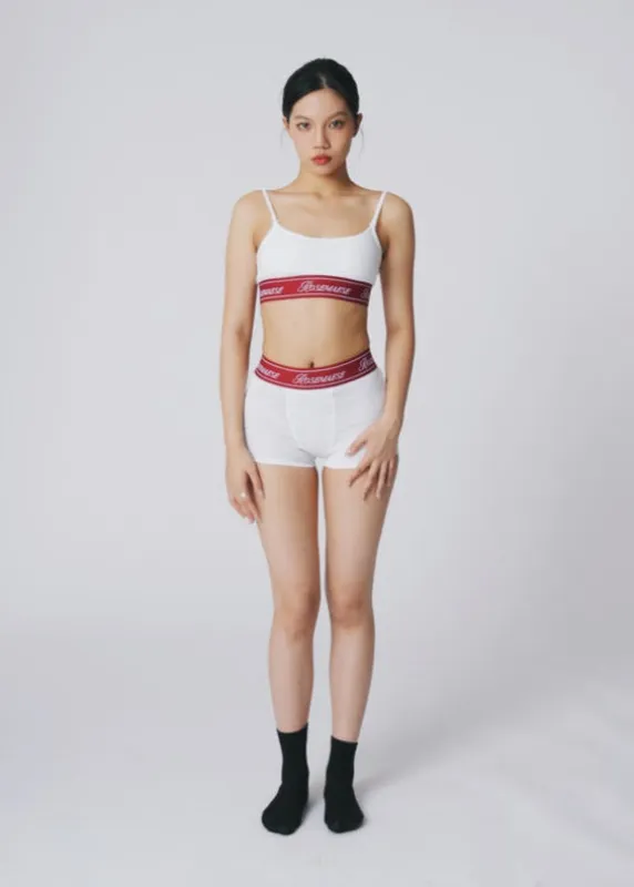 Cotton Tube Bralette Set - White made by ROSEMA.ESE