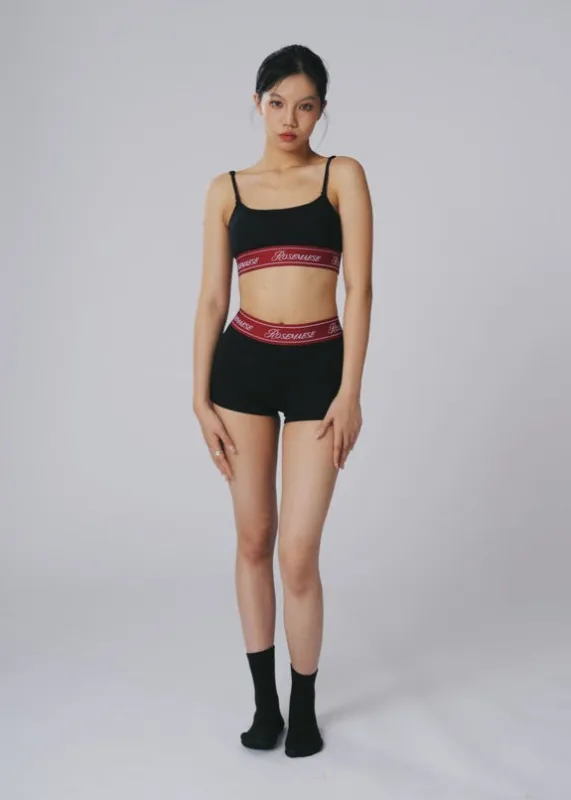 Cotton Tube Bralette Set - Black made by ROSEMA.ESE