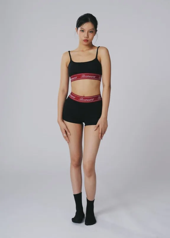 Cotton Tube Bralette Set - Black sold by ROSEMA.ESE