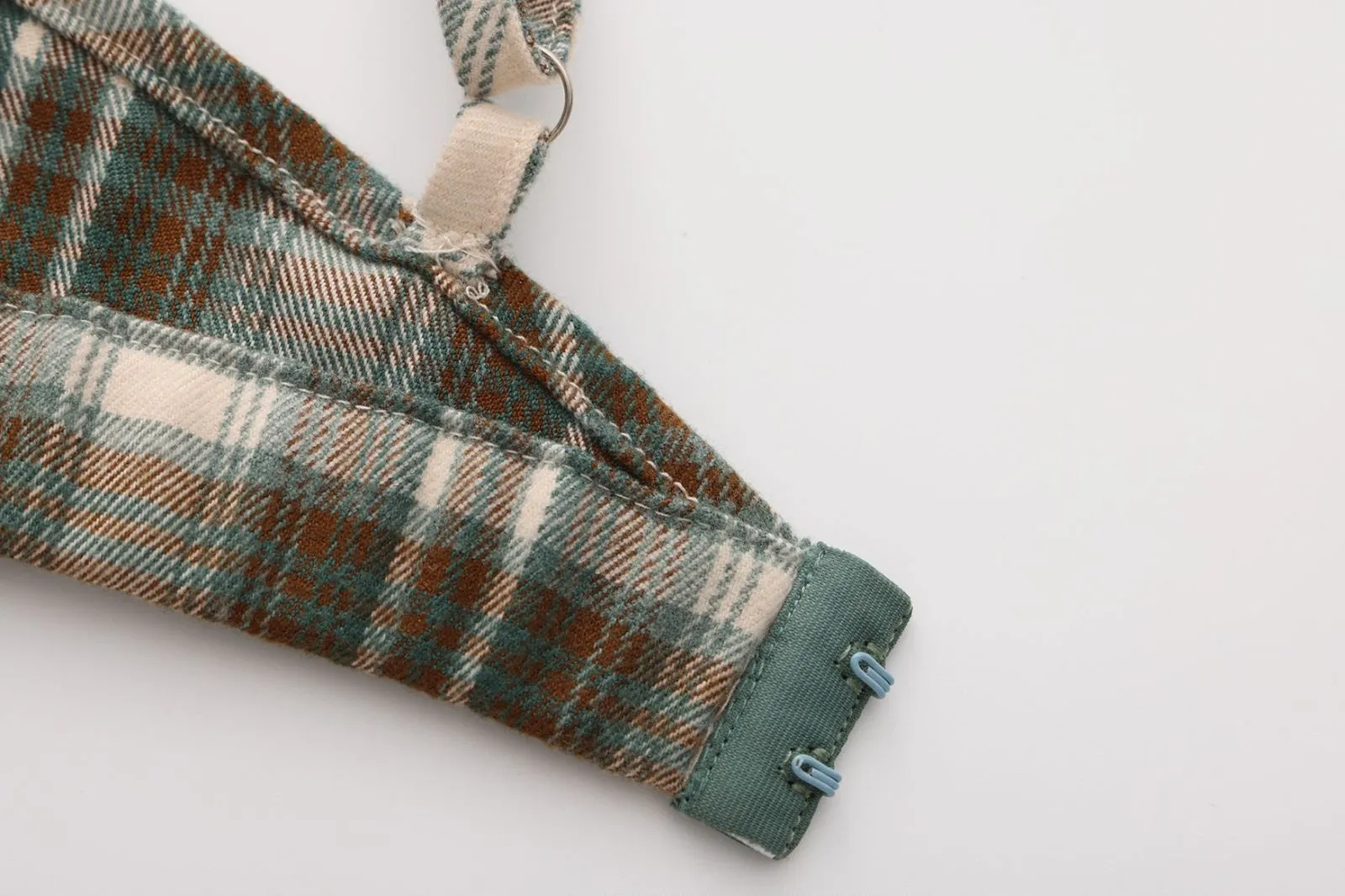 Plaided Brat Bra - Green sold by ROSEMA.ESE product image thumbnail 4