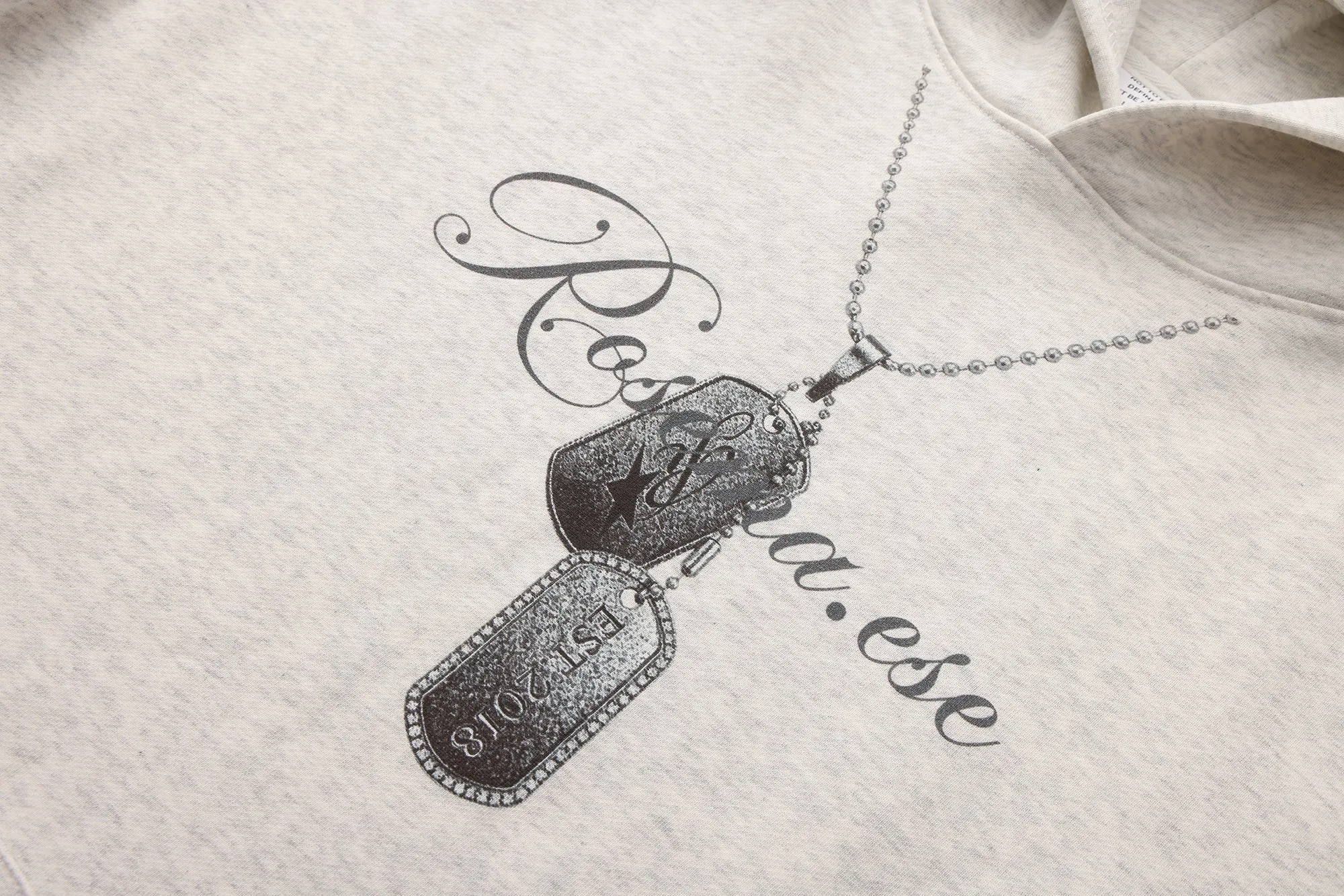 Chain Printing Hoodie - Grey sold by ROSEMA.ESE product image thumbnail 3