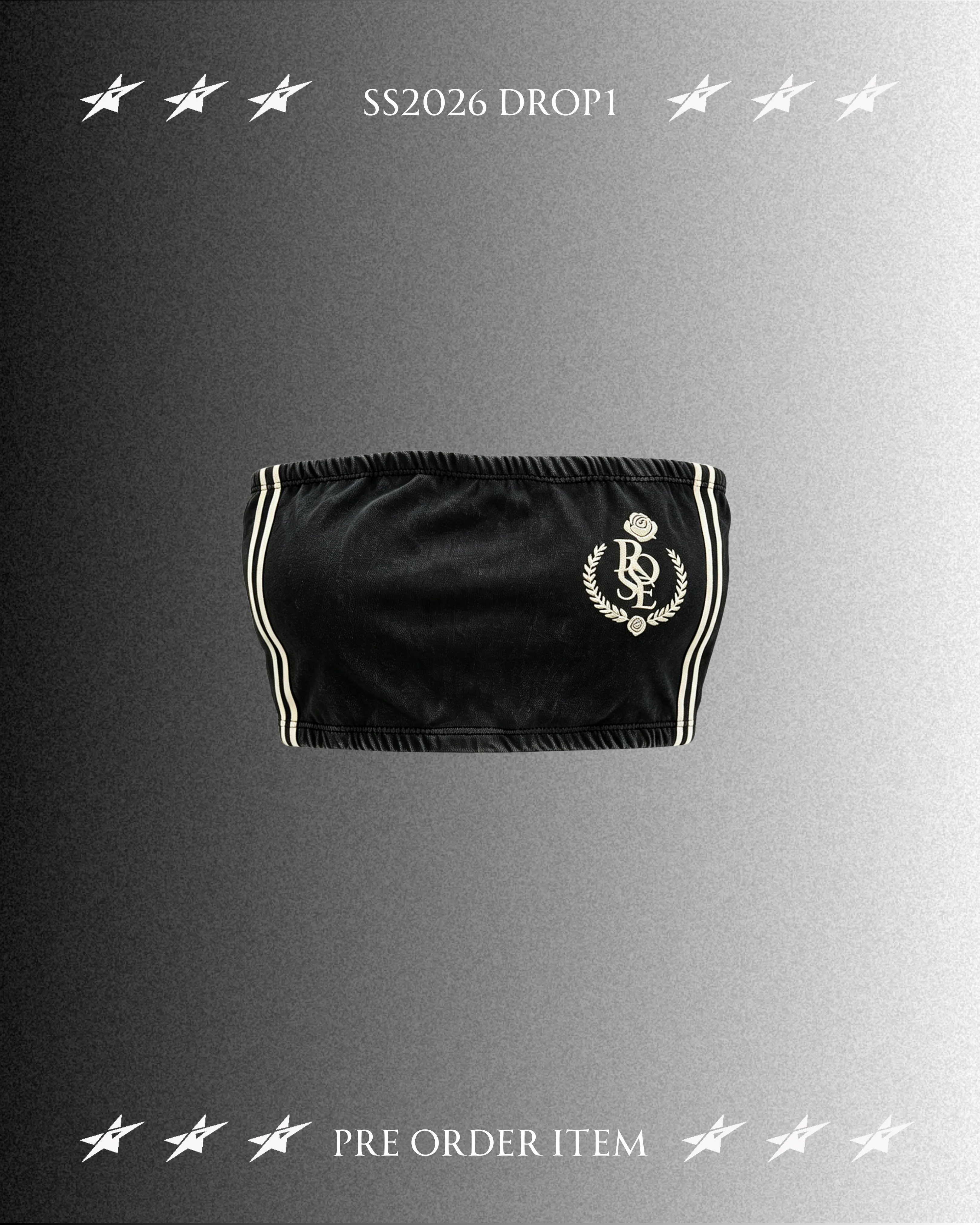 Sporty Strapless Mini Top - Black sold by ROSEMA.ESE