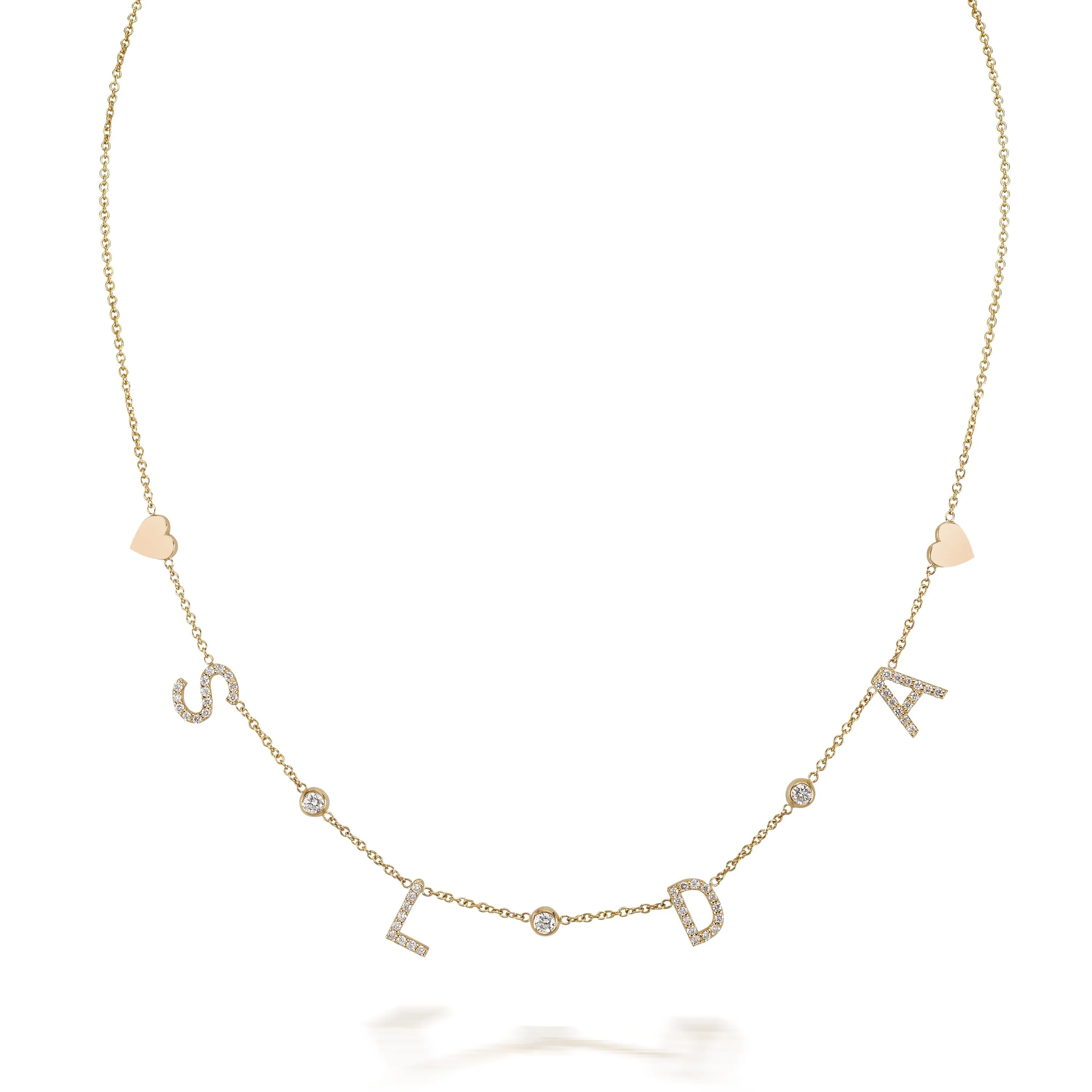 DASHA DIAMOND MULTI-INITIAL NECKLACE sold by SARAH CHLOE