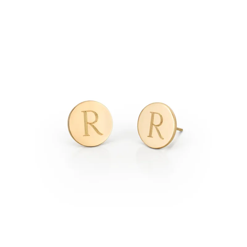CARA ROUND STUD EARRING SINGLES sold by SARAH CHLOE