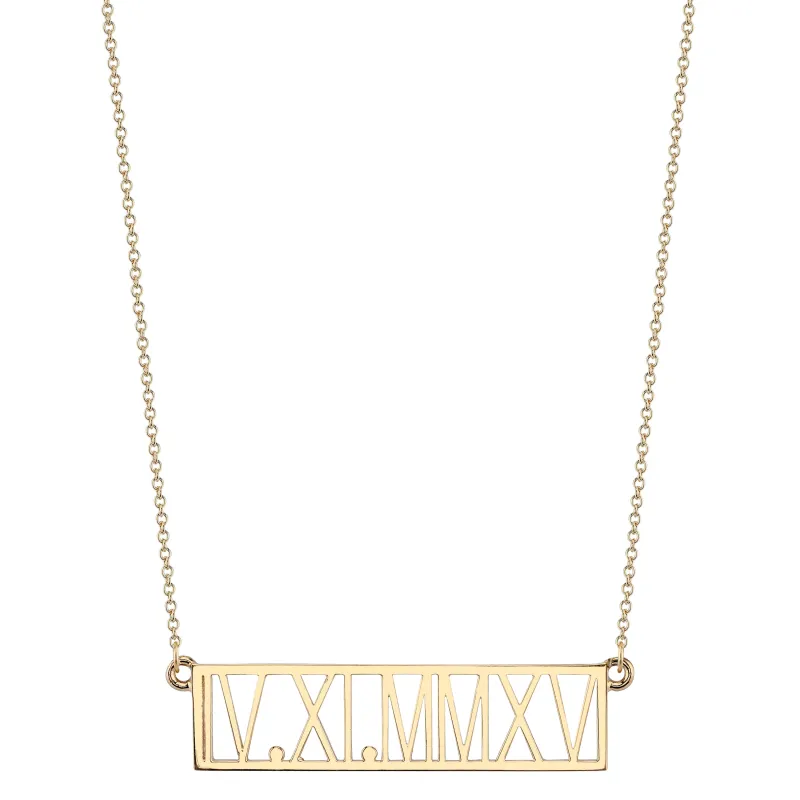 ROMAN NUMERAL NECKLACE sold by SARAH CHLOE