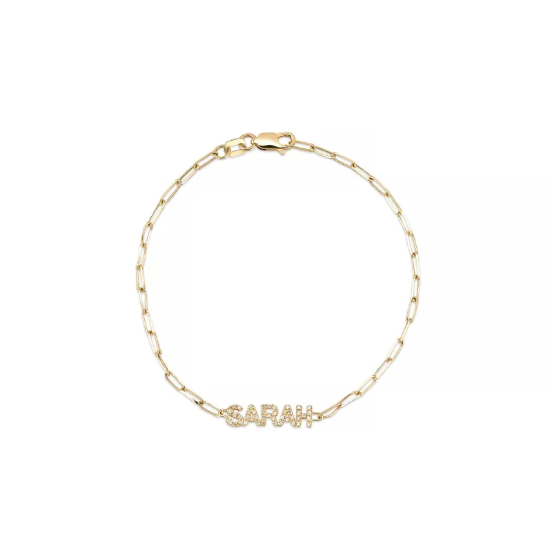 RIAVA PETITE DIAMOND NAME BRACELET sold by SARAH CHLOE