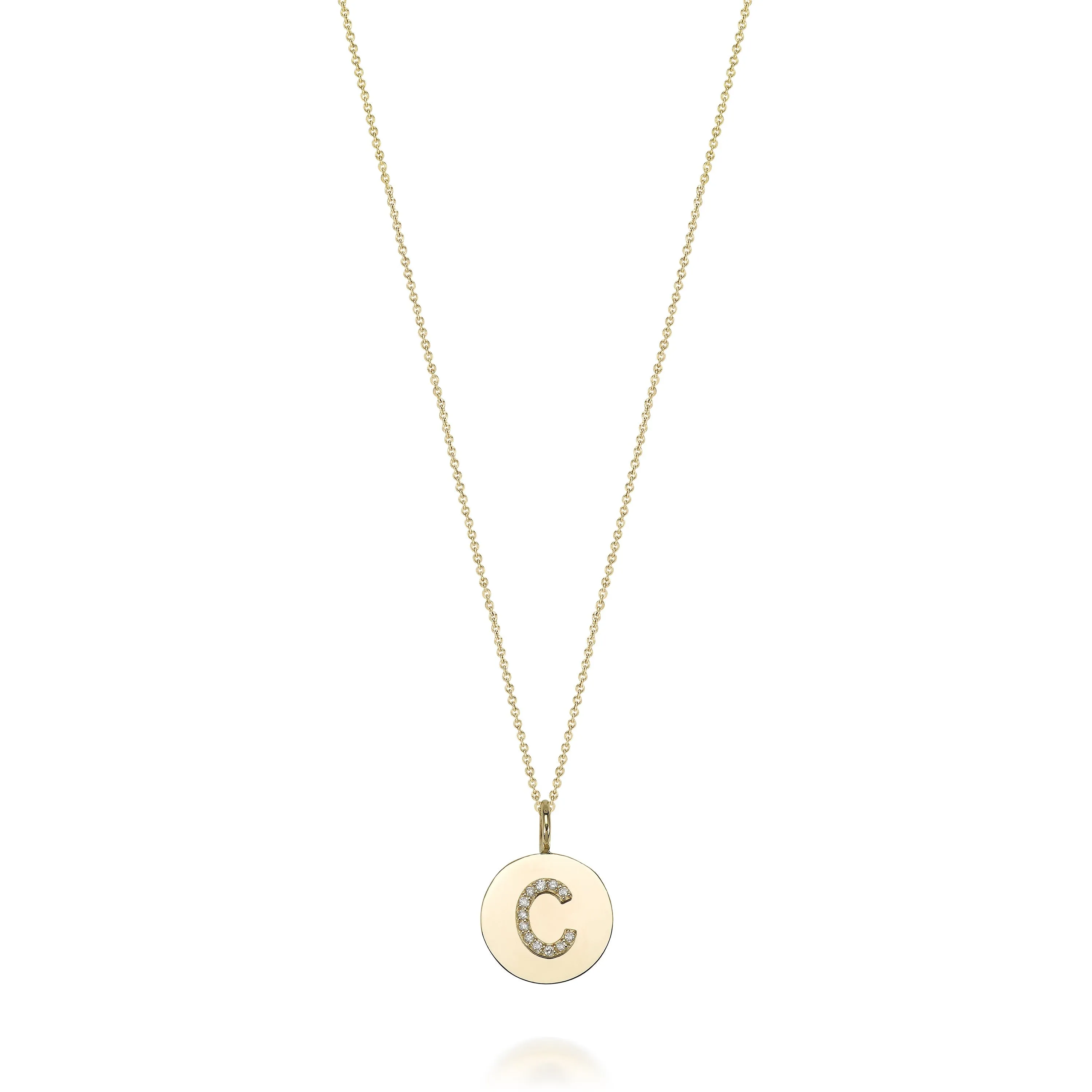 KARI INITIAL DIAMOND MEDALLION NECKLACE sold by SARAH CHLOE