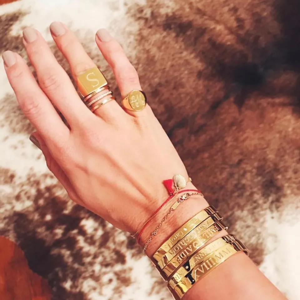 LANA OVAL 2-LETTER MONOGRAM SIGNET RING sold by SARAH CHLOE product image thumbnail 2