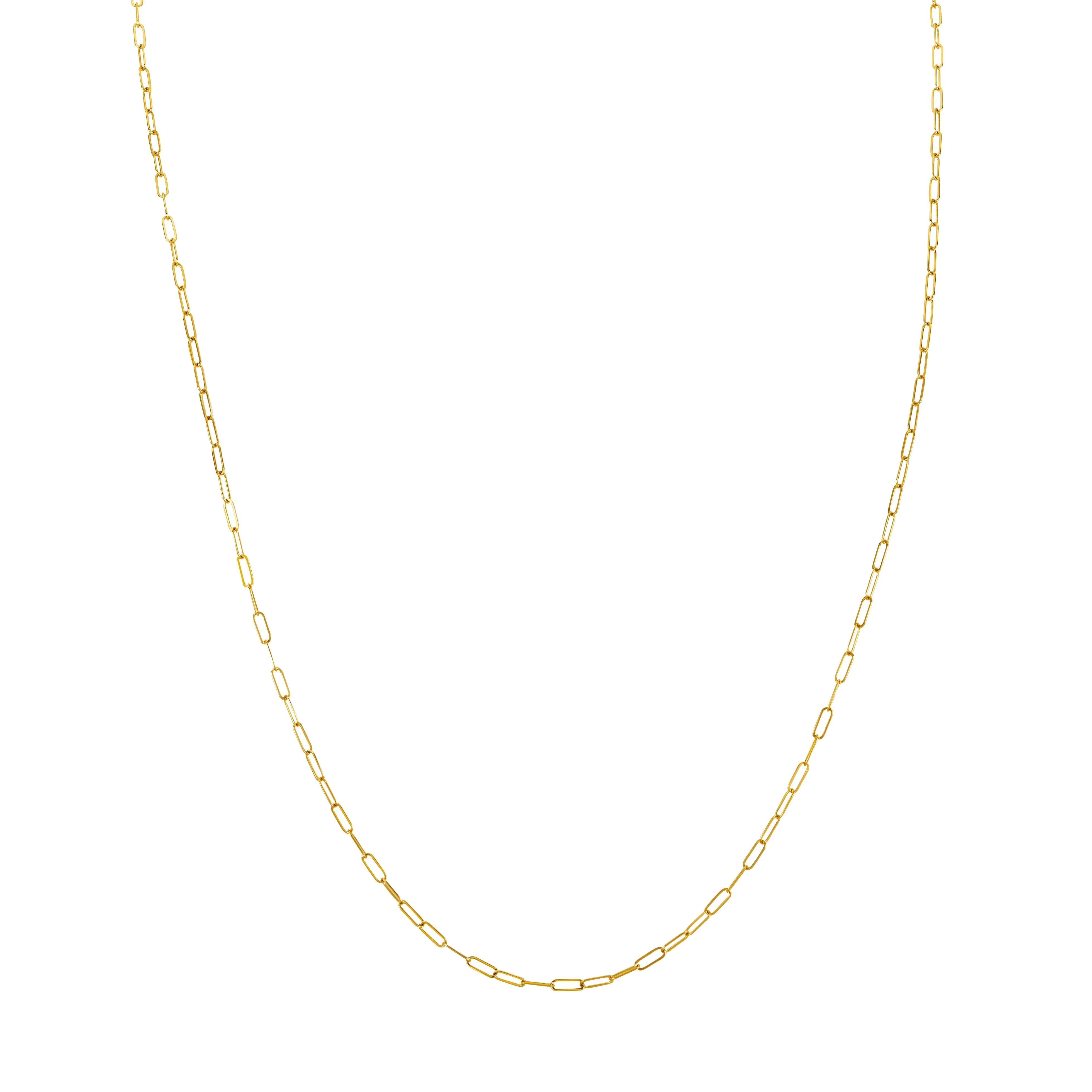 CHAINS: DAINTY PAPERCLIP CHAIN-14KT GOLD sold by SARAH CHLOE