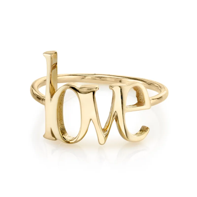 AVA BLOCK JUMBO LOVE RING sold by SARAH CHLOE